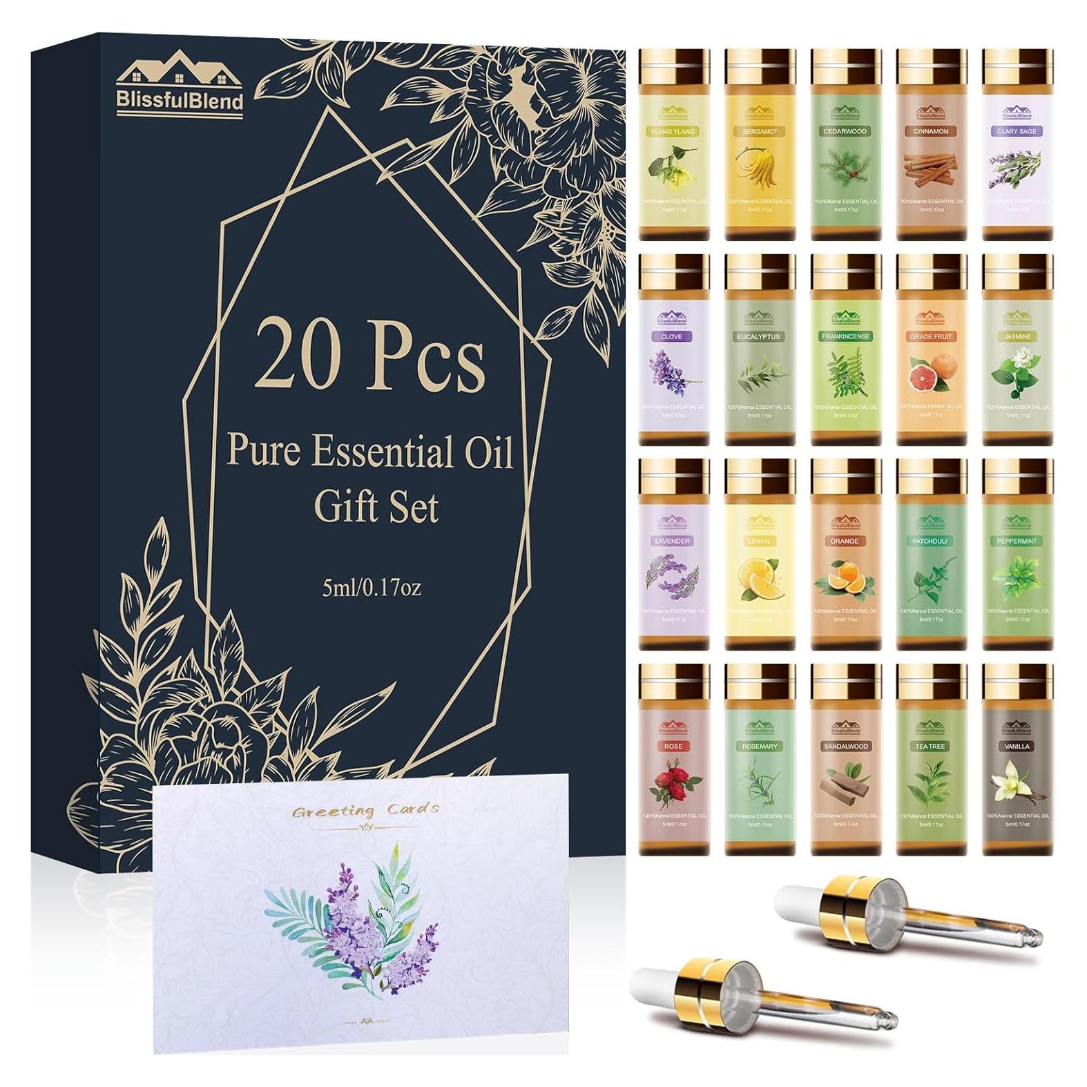 Aceites Esenciales Puros BlissfulBlend - 20 Aromas 5 ML