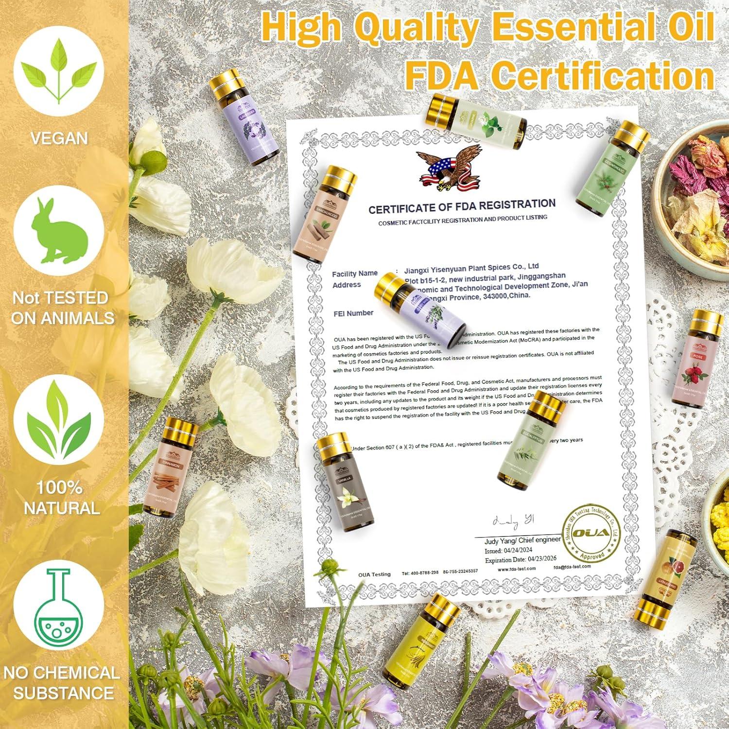 Aceites Esenciales Puros BlissfulBlend - 20 Aromas 5 ML