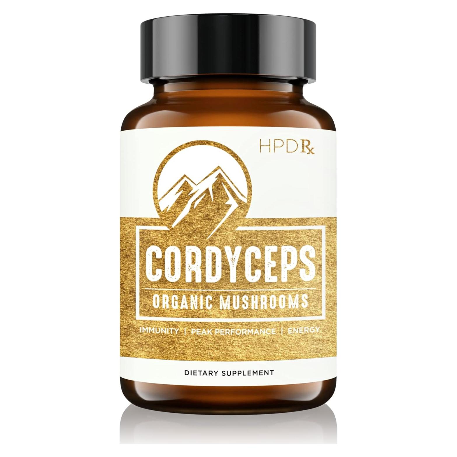 Suplemento de Cordyceps Orgánico HPD Rx 2250 mg 120 Cápsulas