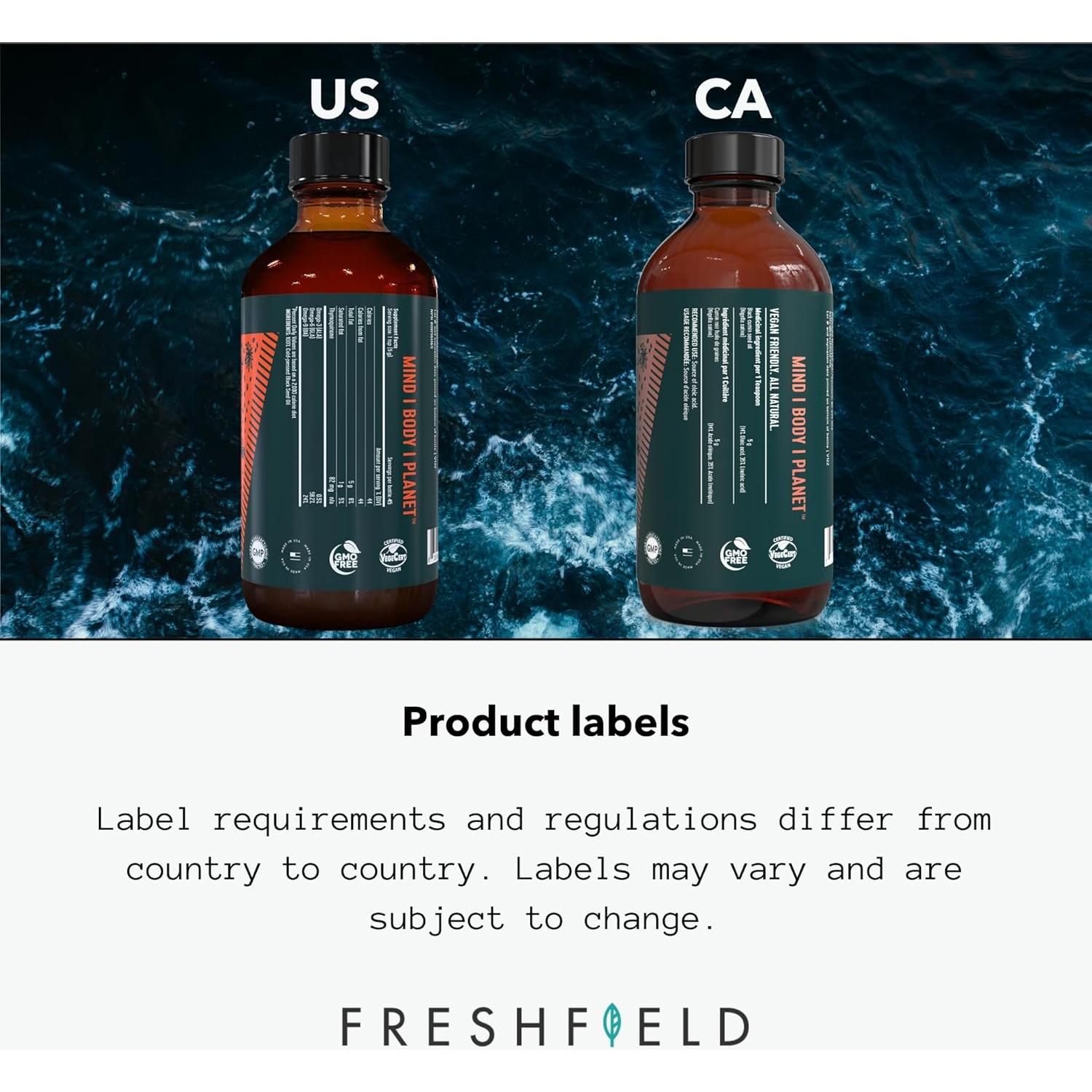 Aceite de Semilla de Comino Negro Freshfield 250 ml Prensado en Frío