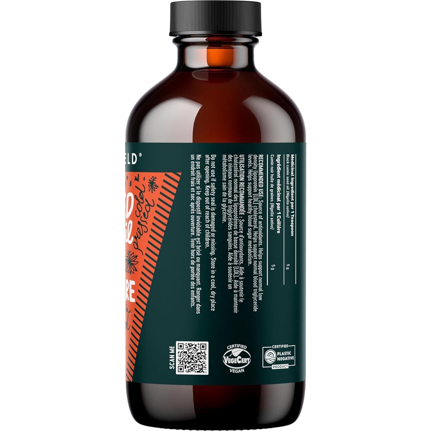 Aceite de Semilla de Comino Negro Freshfield 250 ml Prensado en Frío