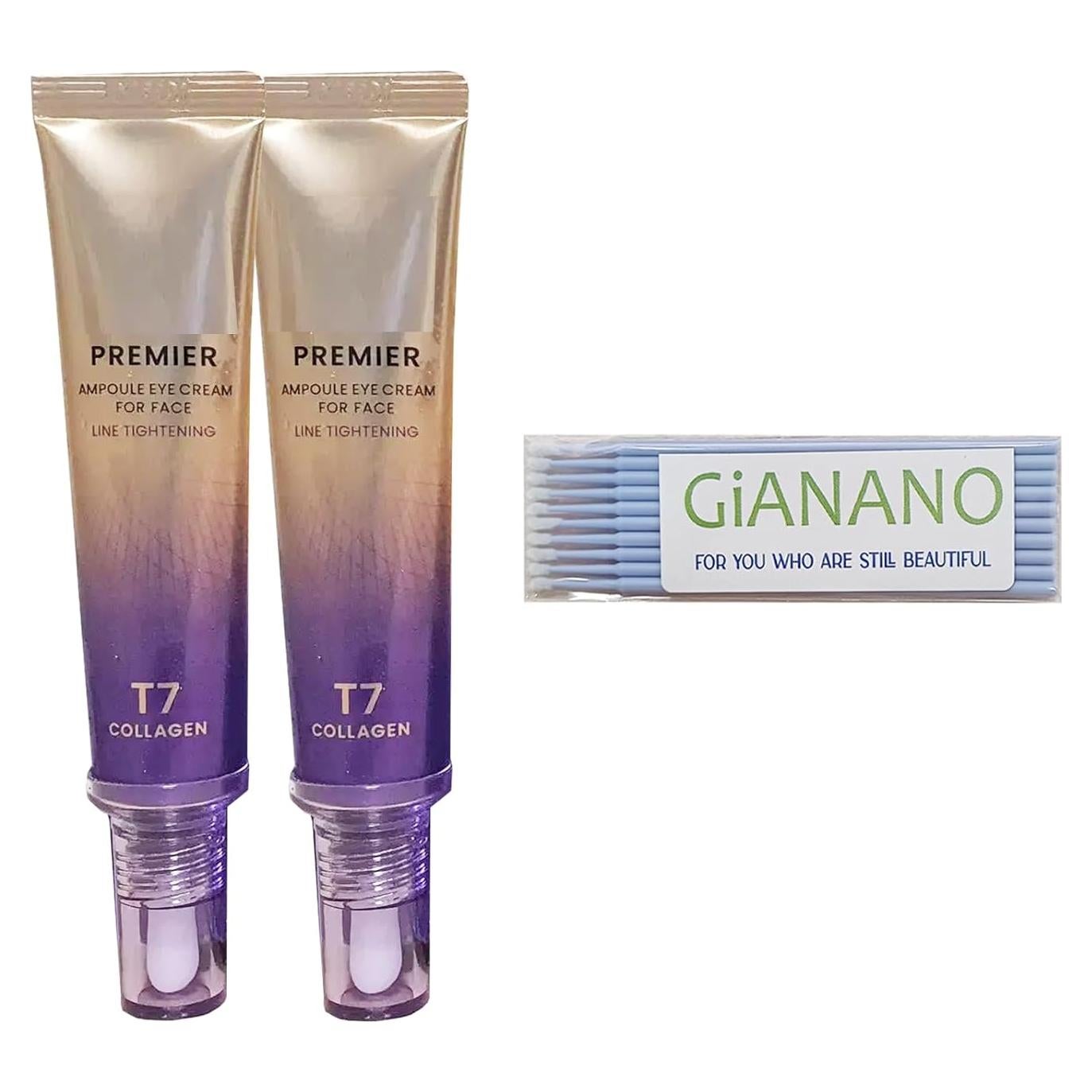 Crema para Ojos Ampoule GIANANO 40ml + Hisopos de Algodón