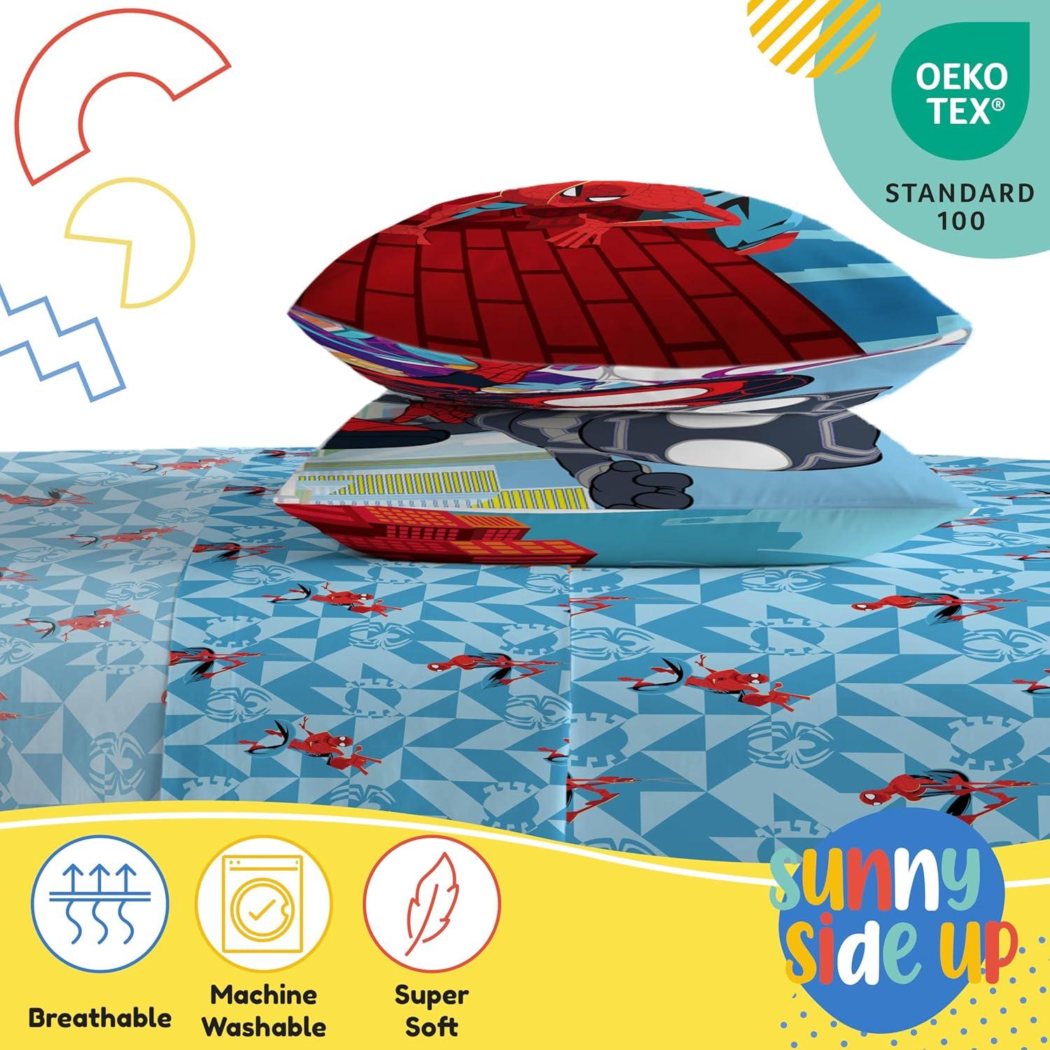 Juego de Sábanas Completo Sunny Side Up Spiderman 4 Piezas