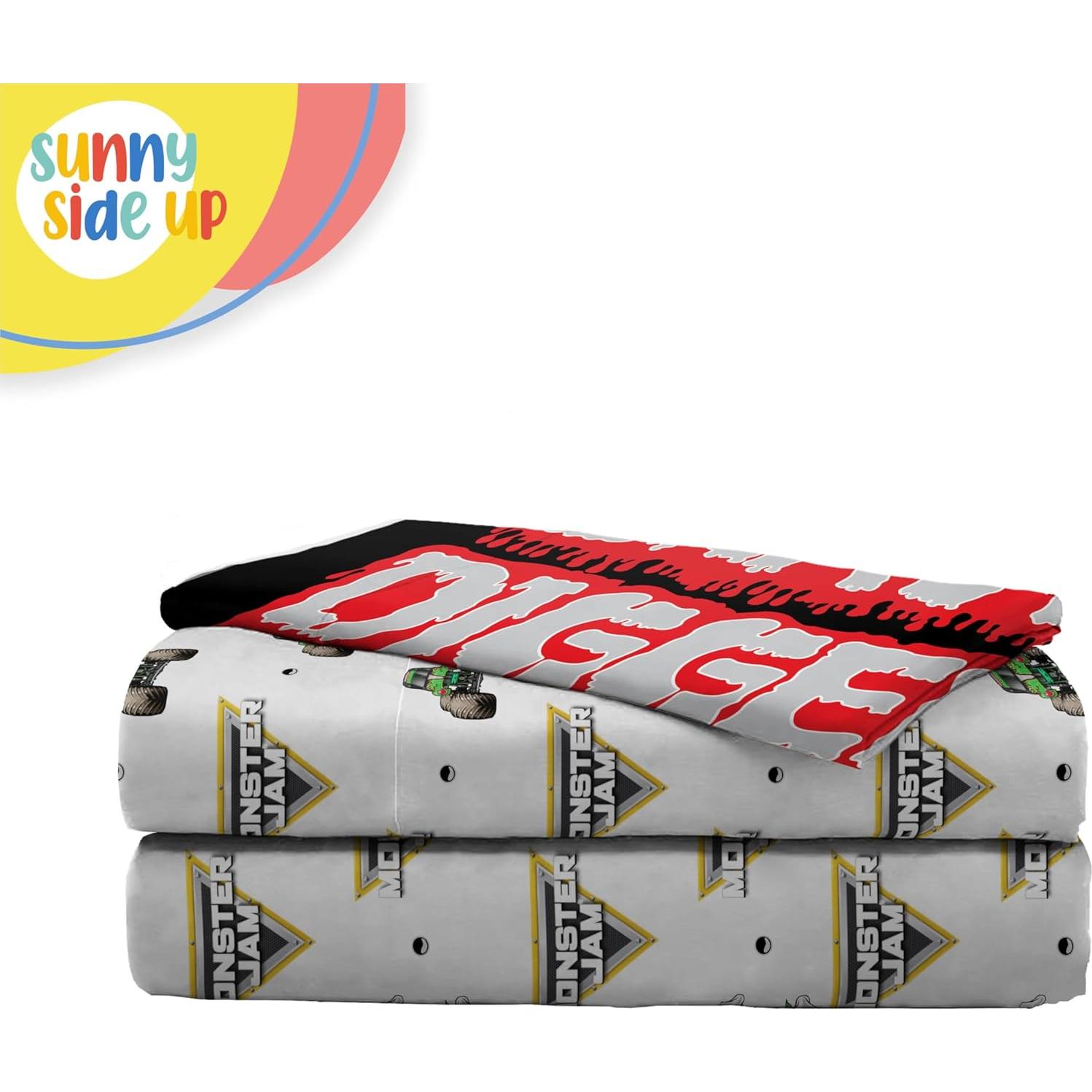 Conjunto de Sábanas Twin Sunny Side Up Monster Jam 3 Piezas