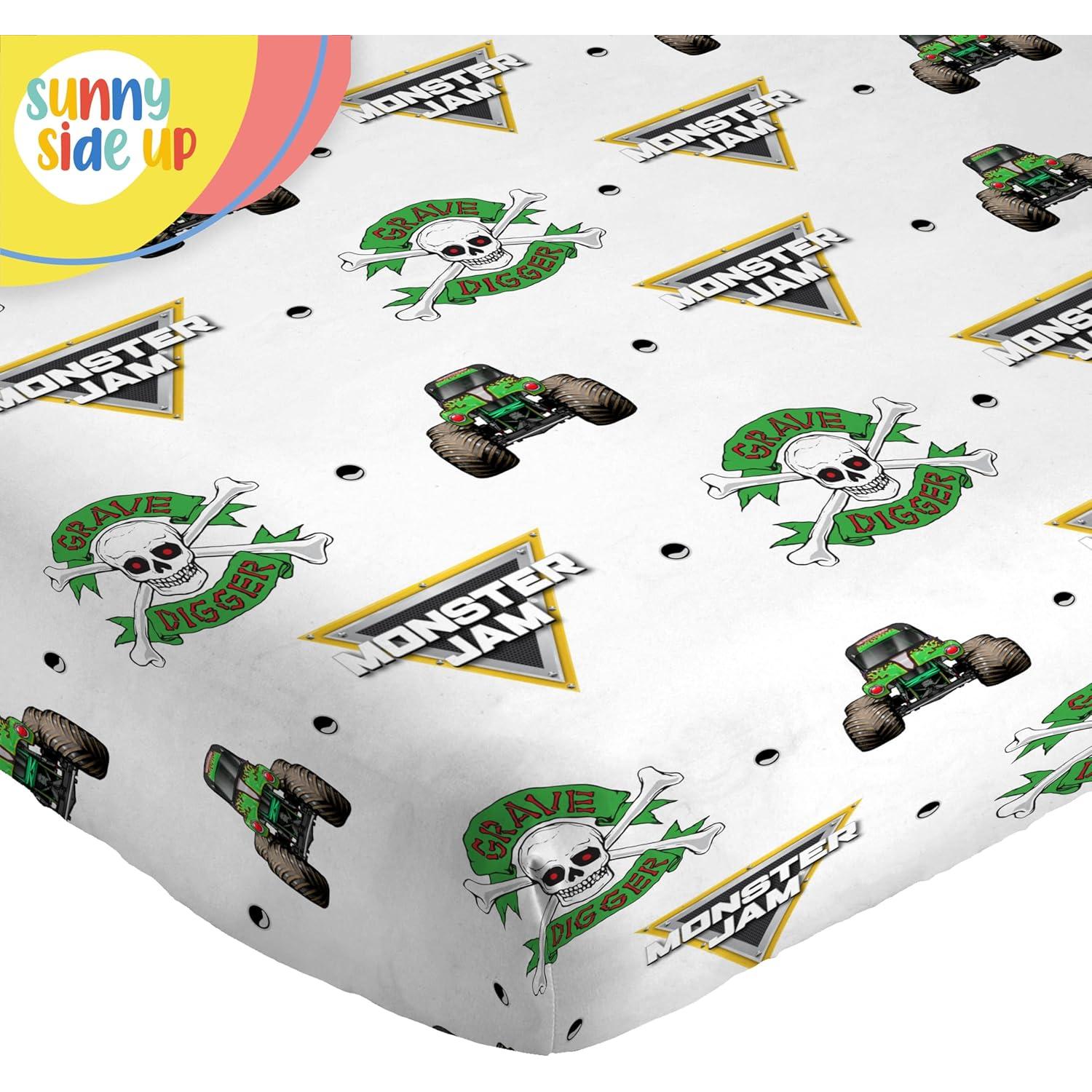 Conjunto de Sábanas Twin Sunny Side Up Monster Jam 3 Piezas