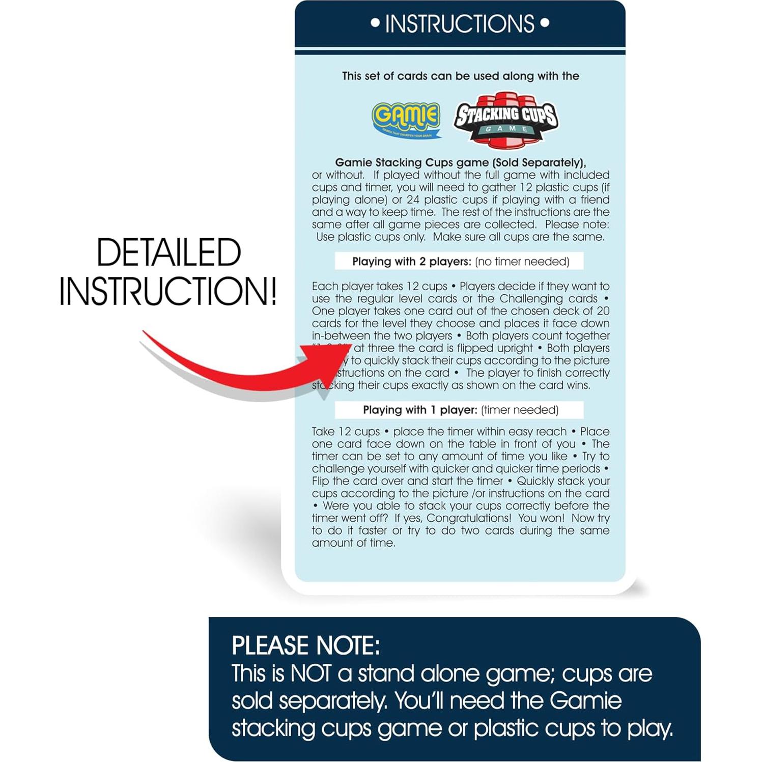 Tarjetas de Desafío Adicionales Gamie - 40 Tarjetas para Juego