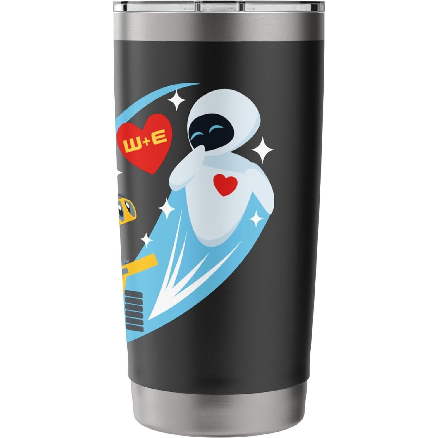 Taza aislada de acero inoxidable Pixar Wall-E 20 oz negra