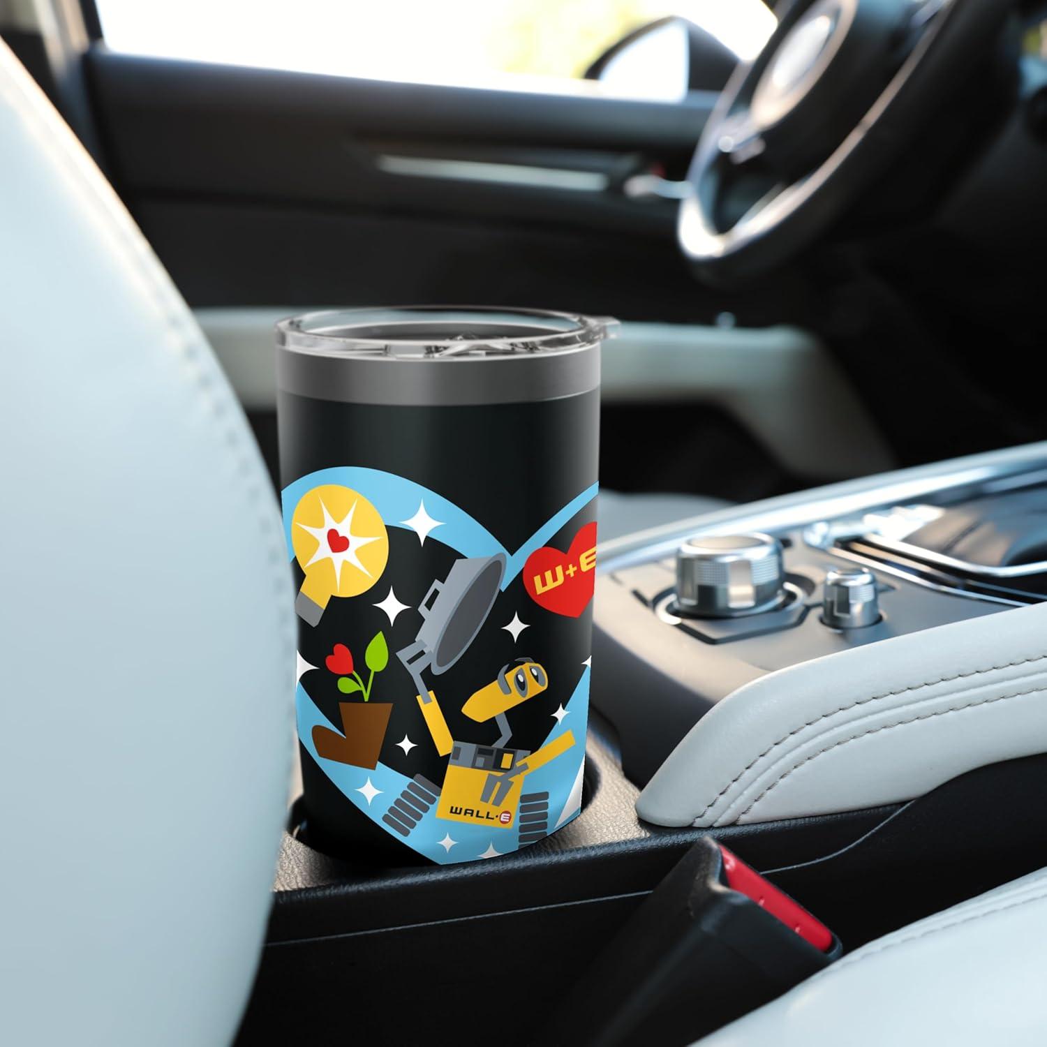 Taza aislada de acero inoxidable Pixar Wall-E 20 oz negra
