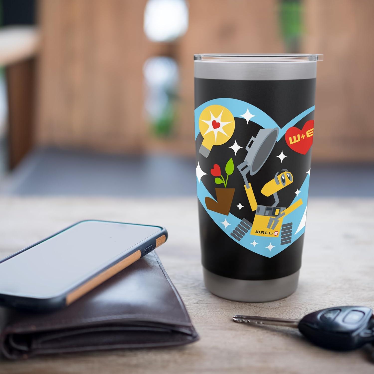 Taza aislada de acero inoxidable Pixar Wall-E 20 oz negra
