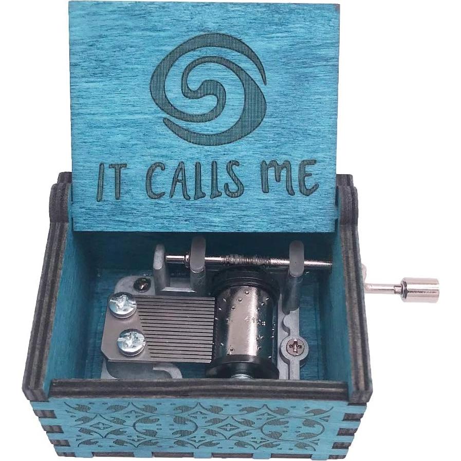Caja de Música Moana Youtang de Madera Azul 6.4x5.2x4.2cm
