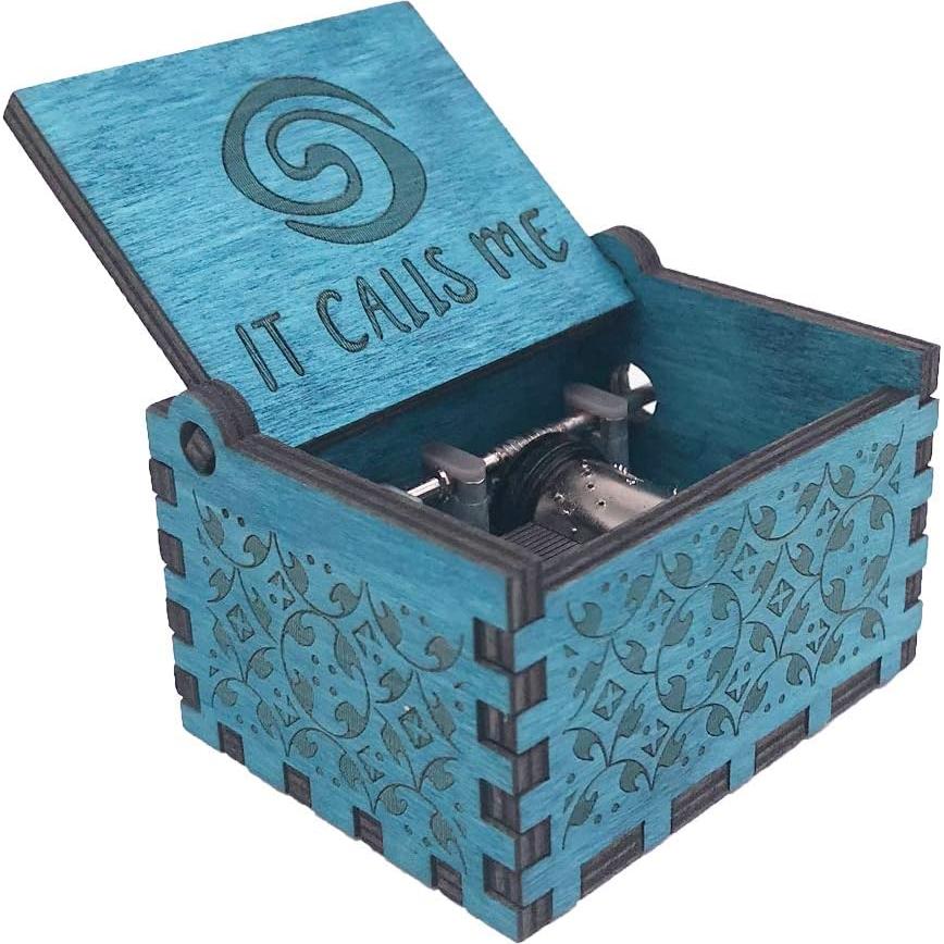 Caja de Música Moana Youtang de Madera Azul 6.4x5.2x4.2cm