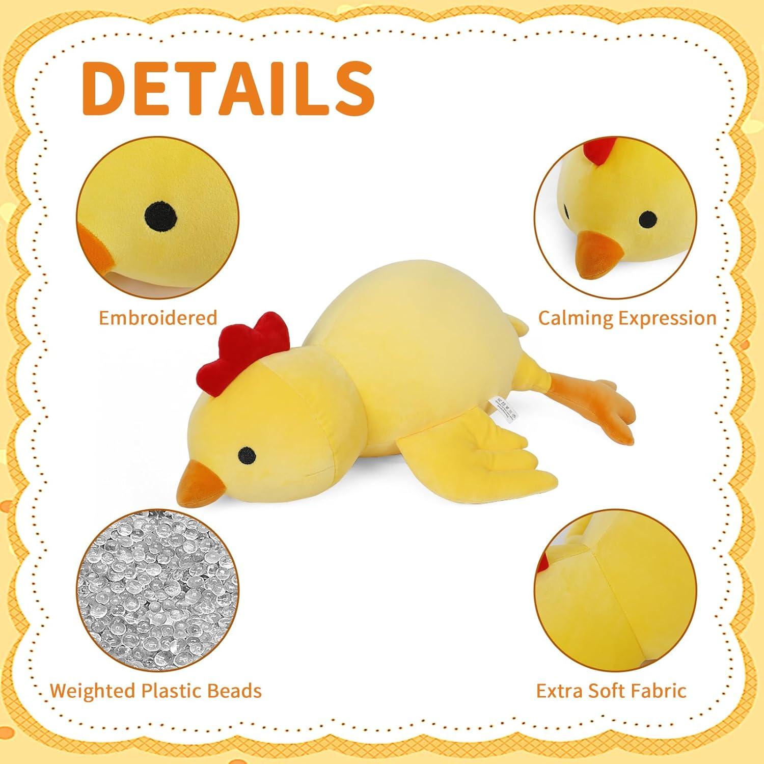 Juguete de Peluche Pollo Amarillo 61 cm - FLORVIV