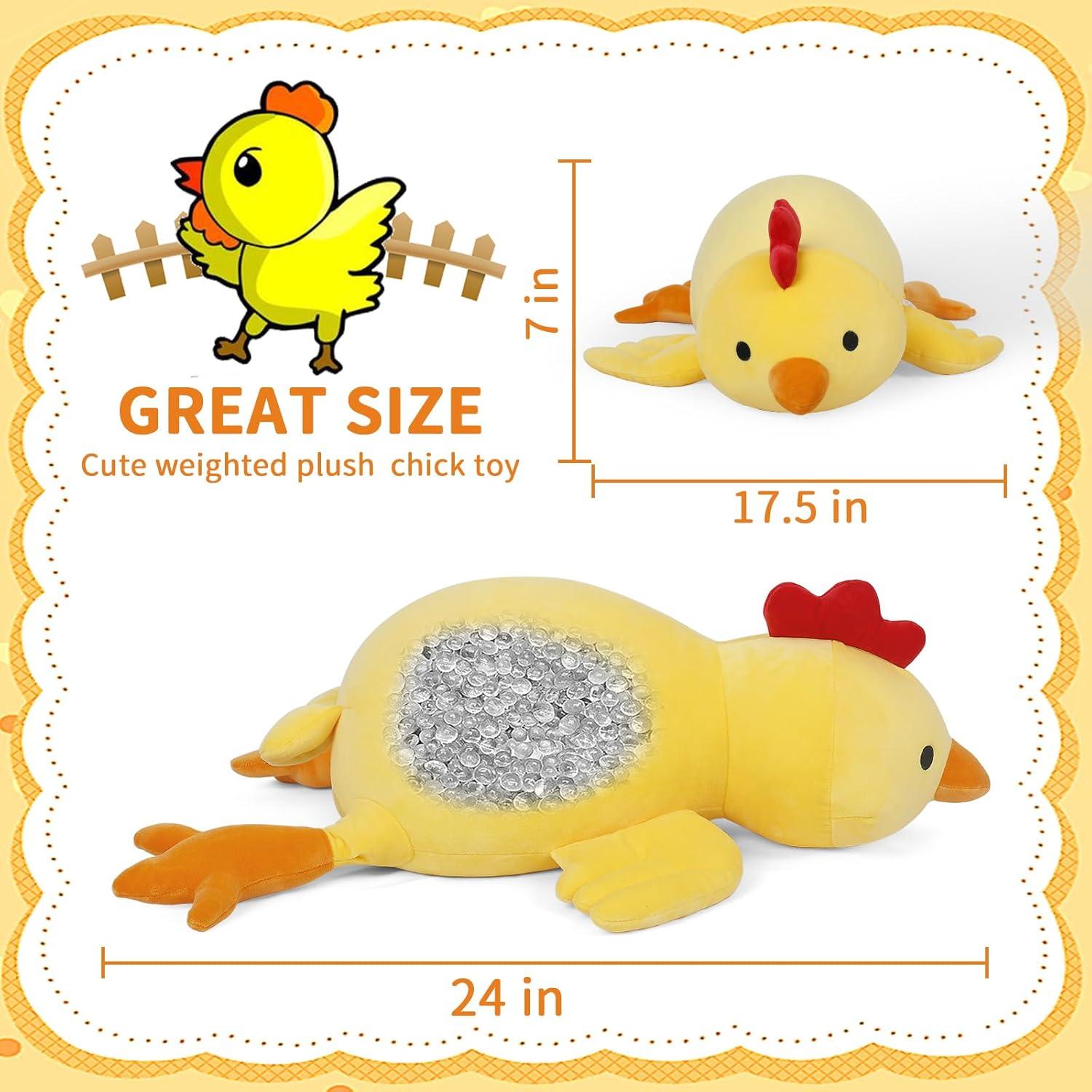 Juguete de Peluche Pollo Amarillo 61 cm - FLORVIV