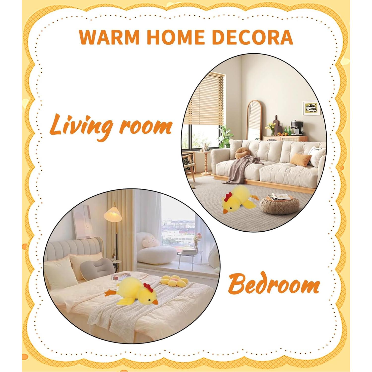 Juguete de Peluche Pollo Amarillo 61 cm - FLORVIV