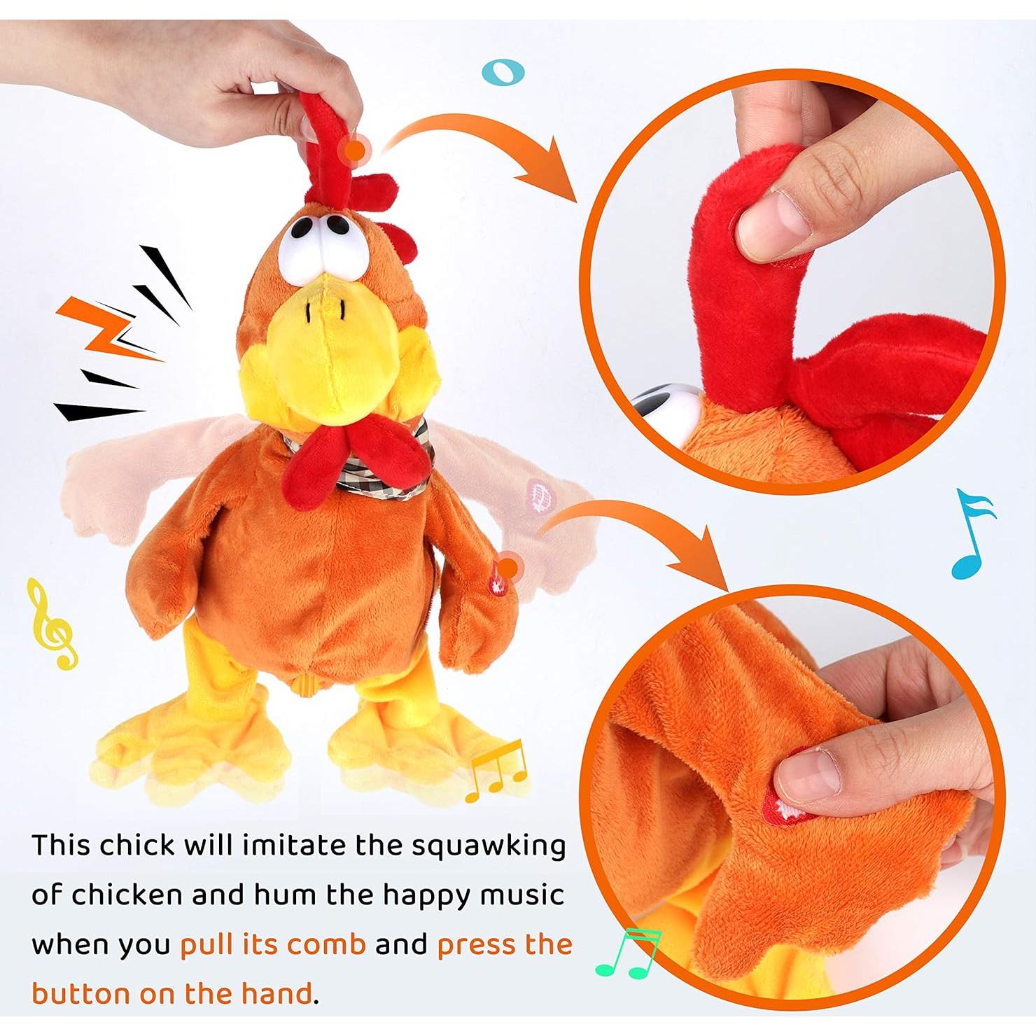 Pollito Musical Interactivo Cuteoy 33 cm para Niños