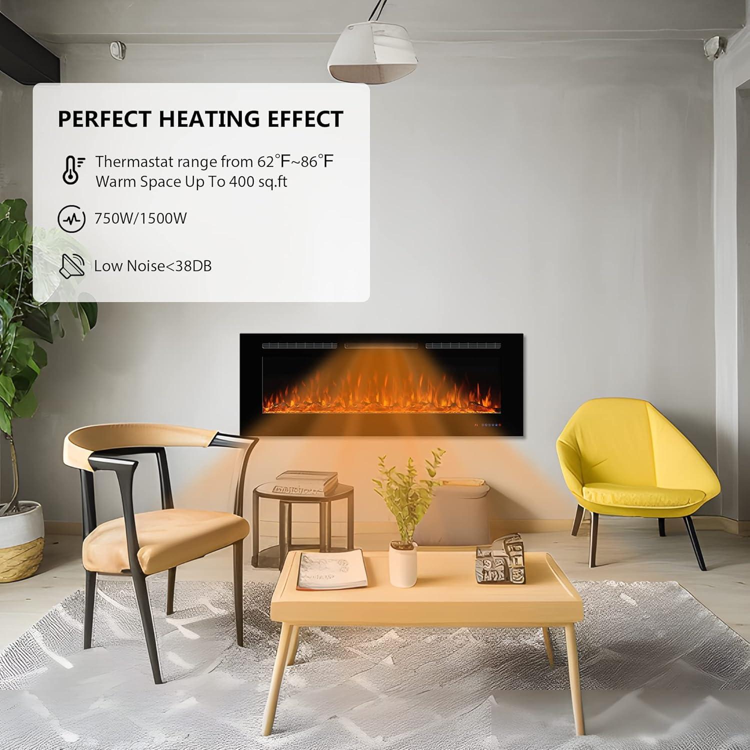 Chimenea Eléctrica Dreamflame 91cm, 1500W, Multicolor, Control Remoto