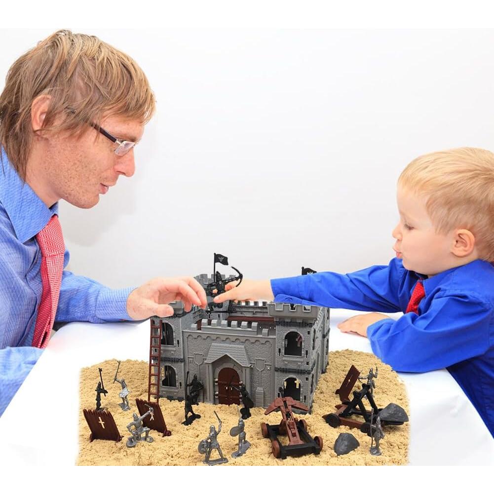 Juego de Modelo de Castillo Zcargel - Soldados Medievales Miniatura