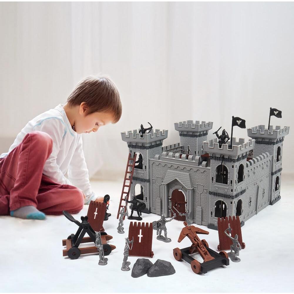 Juego de Modelo de Castillo Zcargel - Soldados Medievales Miniatura