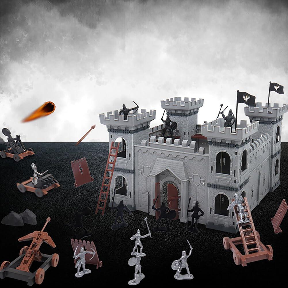 Juego de Modelo de Castillo Zcargel - Soldados Medievales Miniatura