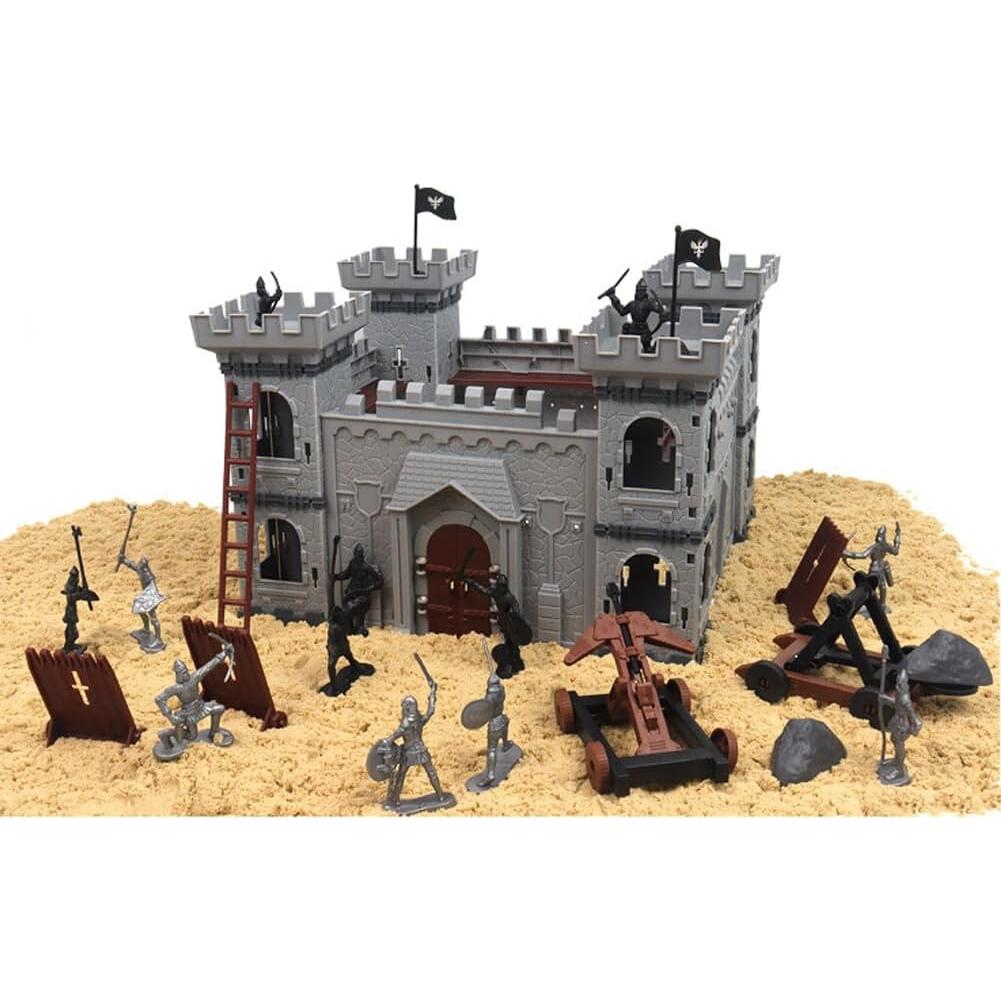Juego de Modelo de Castillo Zcargel - Soldados Medievales Miniatura