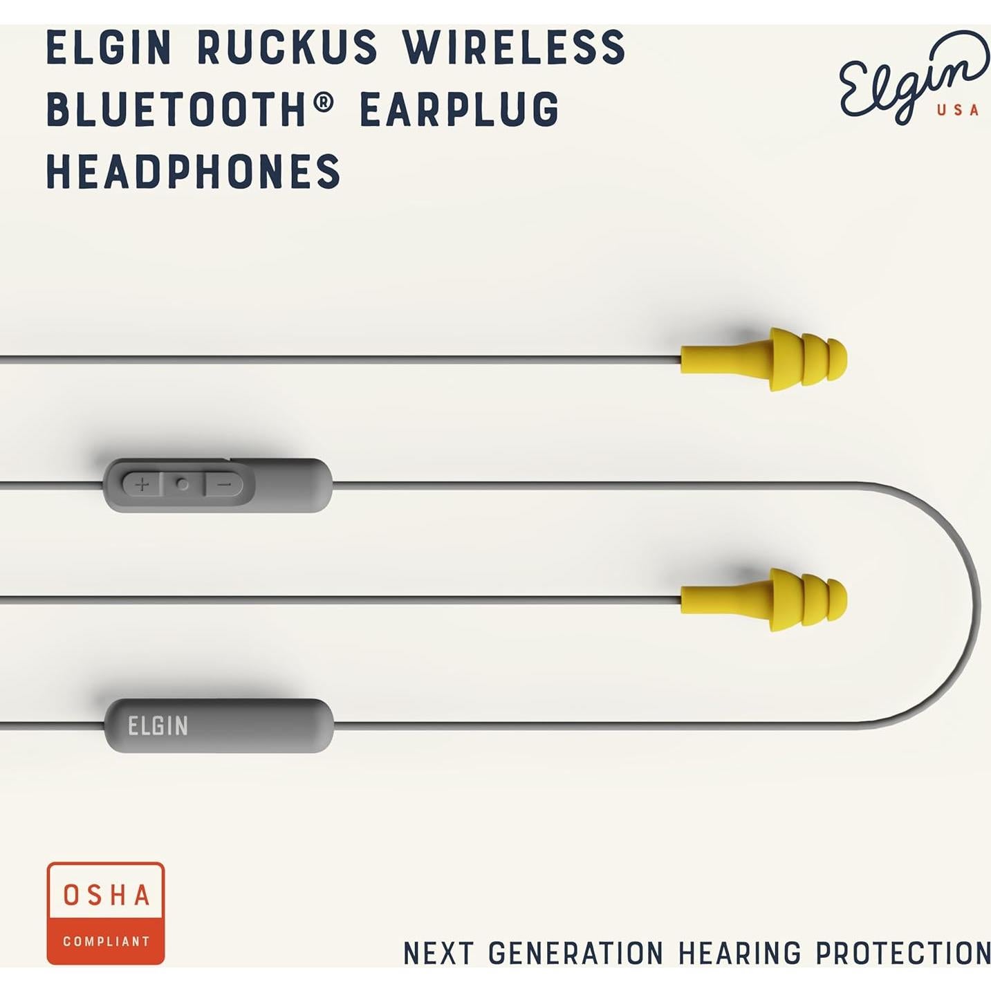 Auriculares Inalámbricos Bluetooth Elgin Ruckus 25 dB NRR