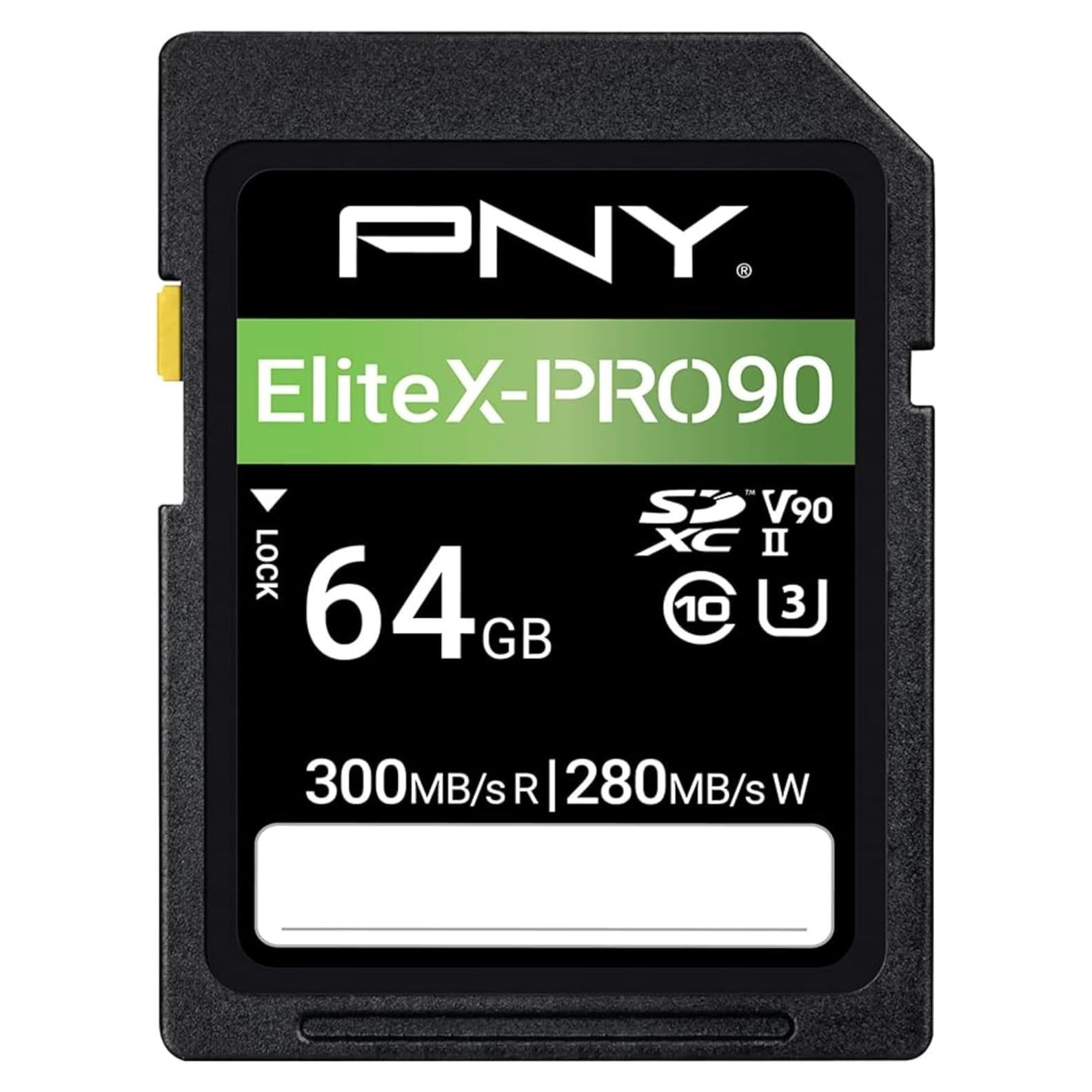 Tarjeta de Memoria PNY 64GB EliteX-PRO90 UHS-II 300MB/s