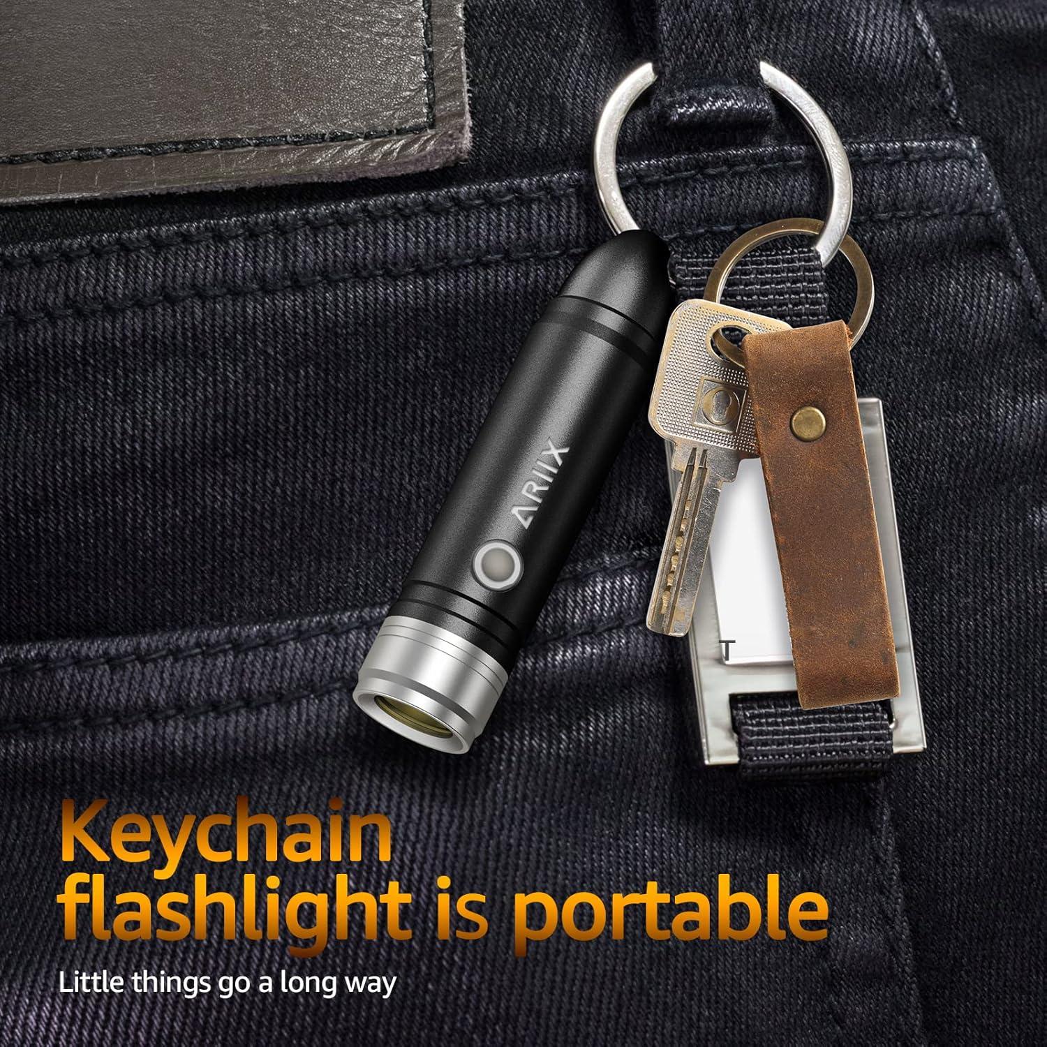 Linterna LED Mini EDC ARIIX Bullet A1 650 Lúmenes Recargable