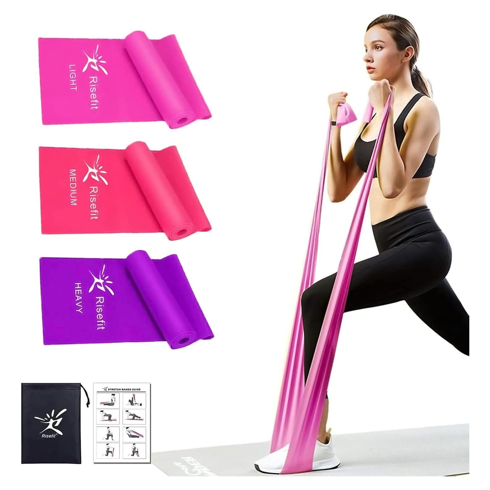 Juego de Bandas de Resistencia Risefit 3 Niveles Sin Látex 1.52m