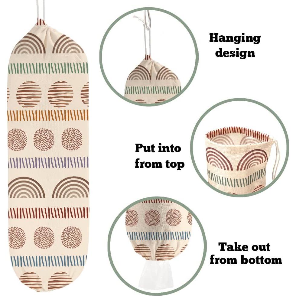 Soporte de Bolsa de Plástico Boho WELLBANEE 2 Piezas 55.88x22.86cm