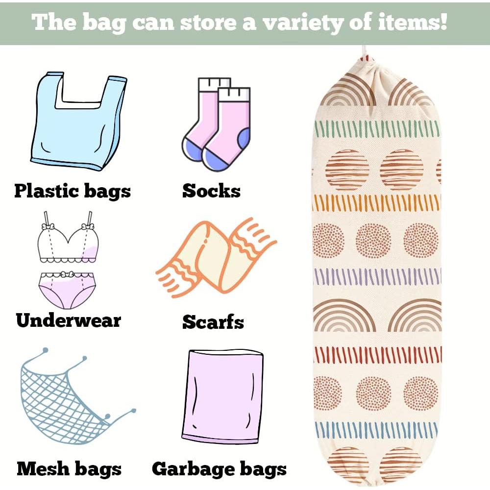 Soporte de Bolsa de Plástico Boho WELLBANEE 2 Piezas 55.88x22.86cm