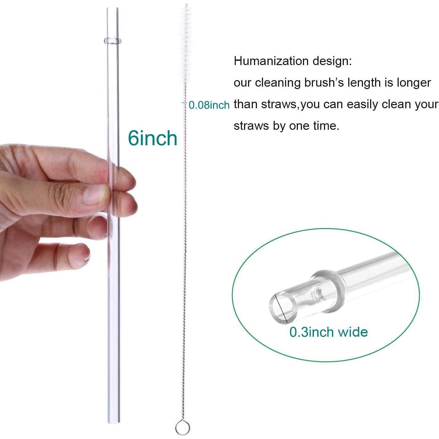 Popotes Reutilizables Dakoufish 15.24 cm con Caja y Cepillo
