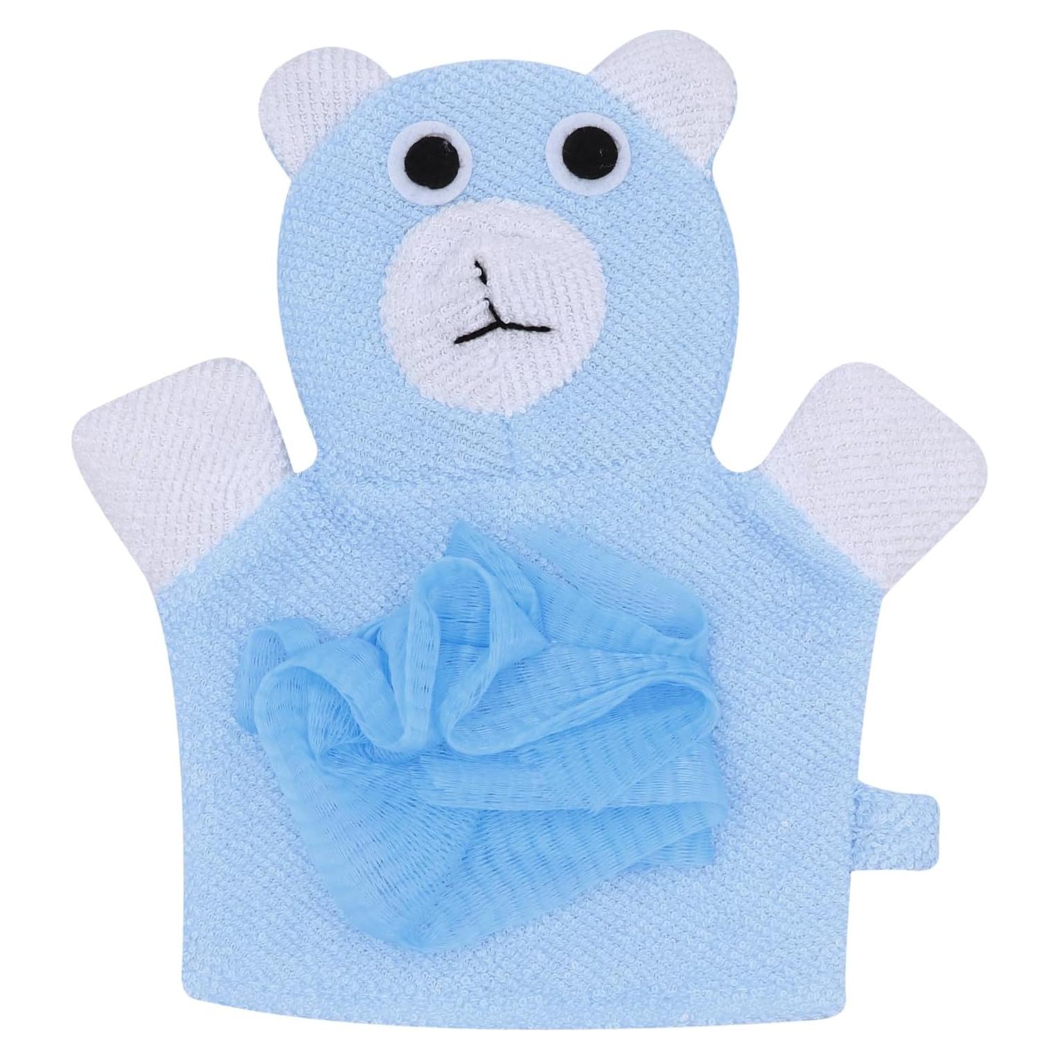 Esponja de Baño de Malla Caviotess Oso Azul Exfoliante