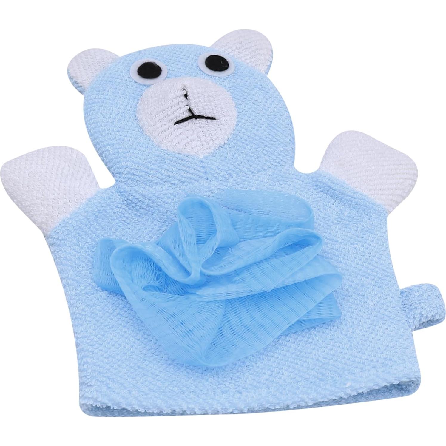 Esponja de Baño de Malla Caviotess Oso Azul Exfoliante