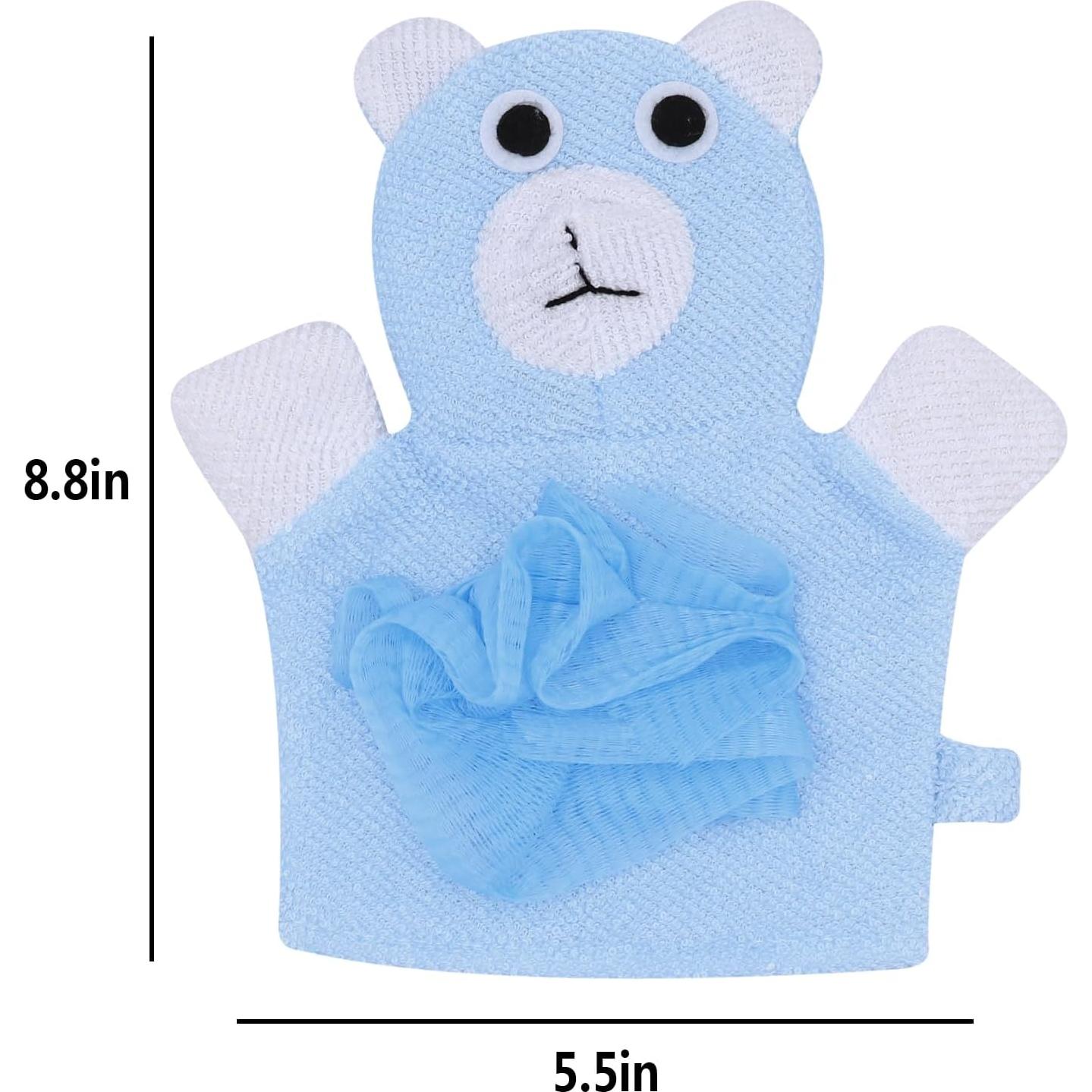 Esponja de Baño de Malla Caviotess Oso Azul Exfoliante