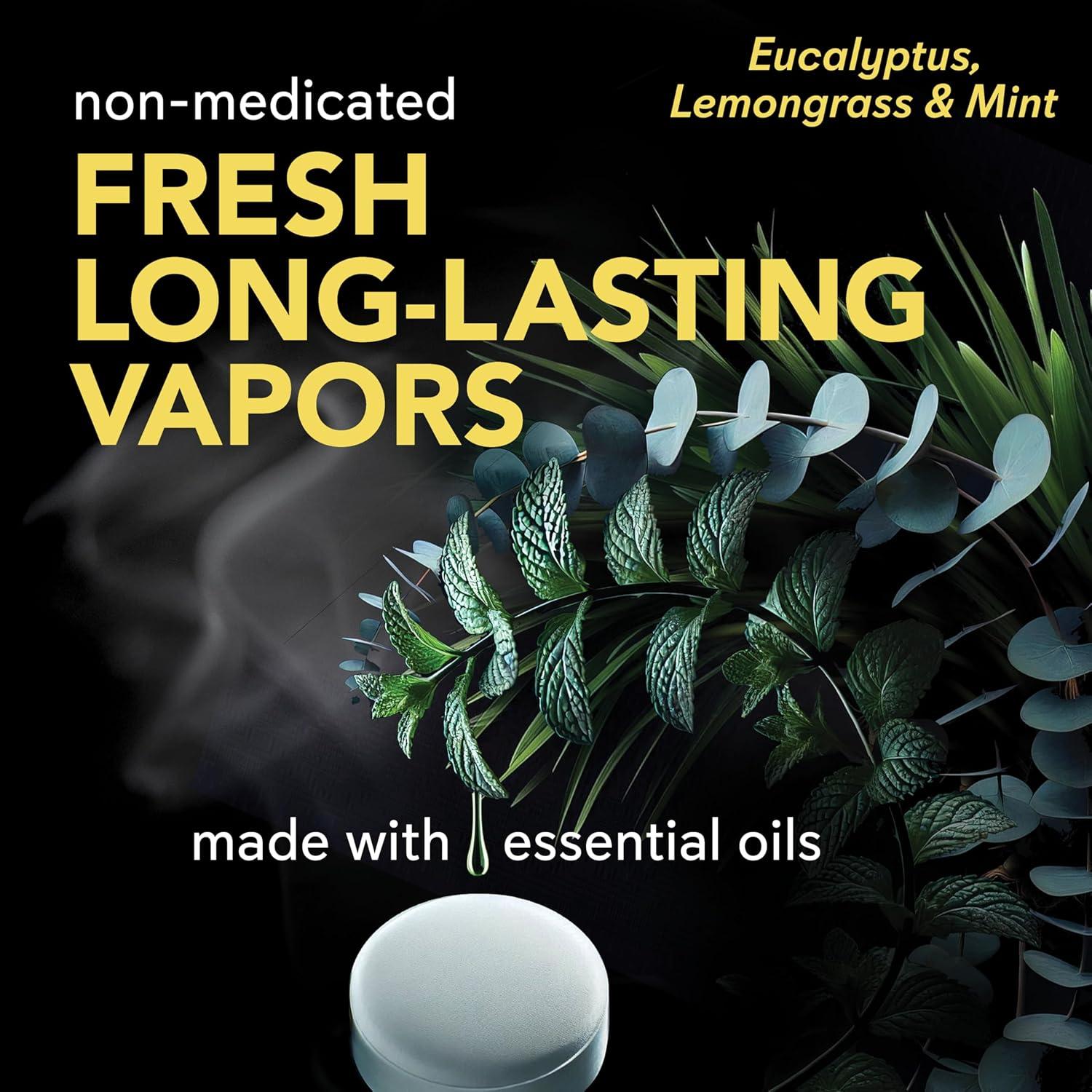 Sinucleanse Vapor Shower Steamers, All Natural Lemongrass, Eucalyptus & Mint Aromatherapy, 12 Extra Large Vapor Shower Tablets, Relaxation and Spa Gifts for Women and Men, Made in USA