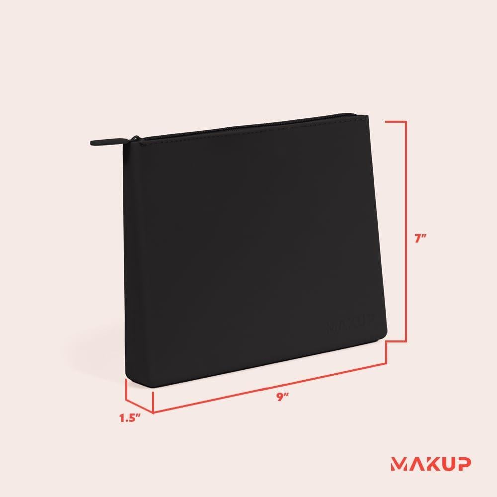 Bolsa de Maquillaje de Silicona MAKUP Negra 17.8x3.8x22.9cm