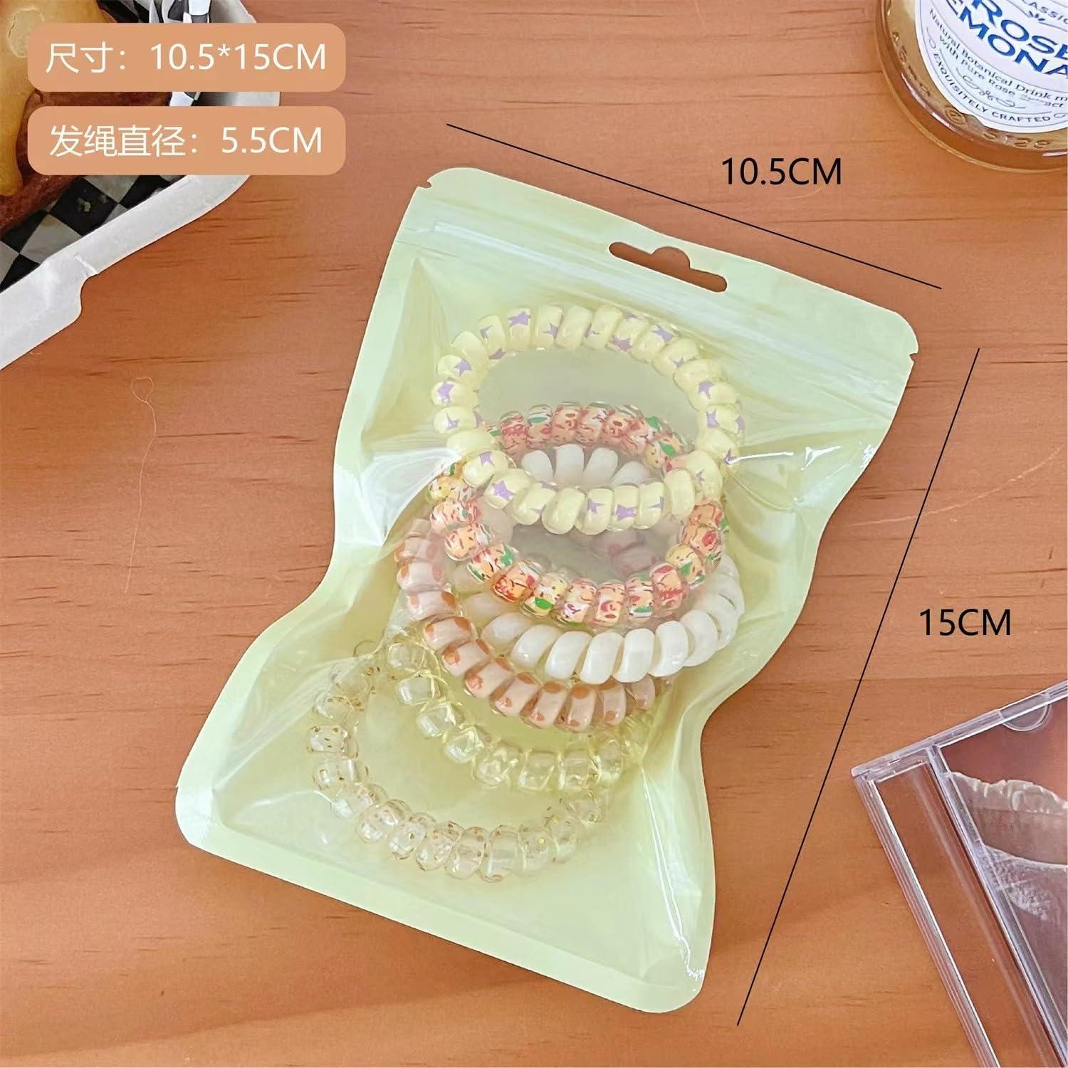 Tiras de Cabello Espirales Chuchu, 6pcs Multicolores 5cm