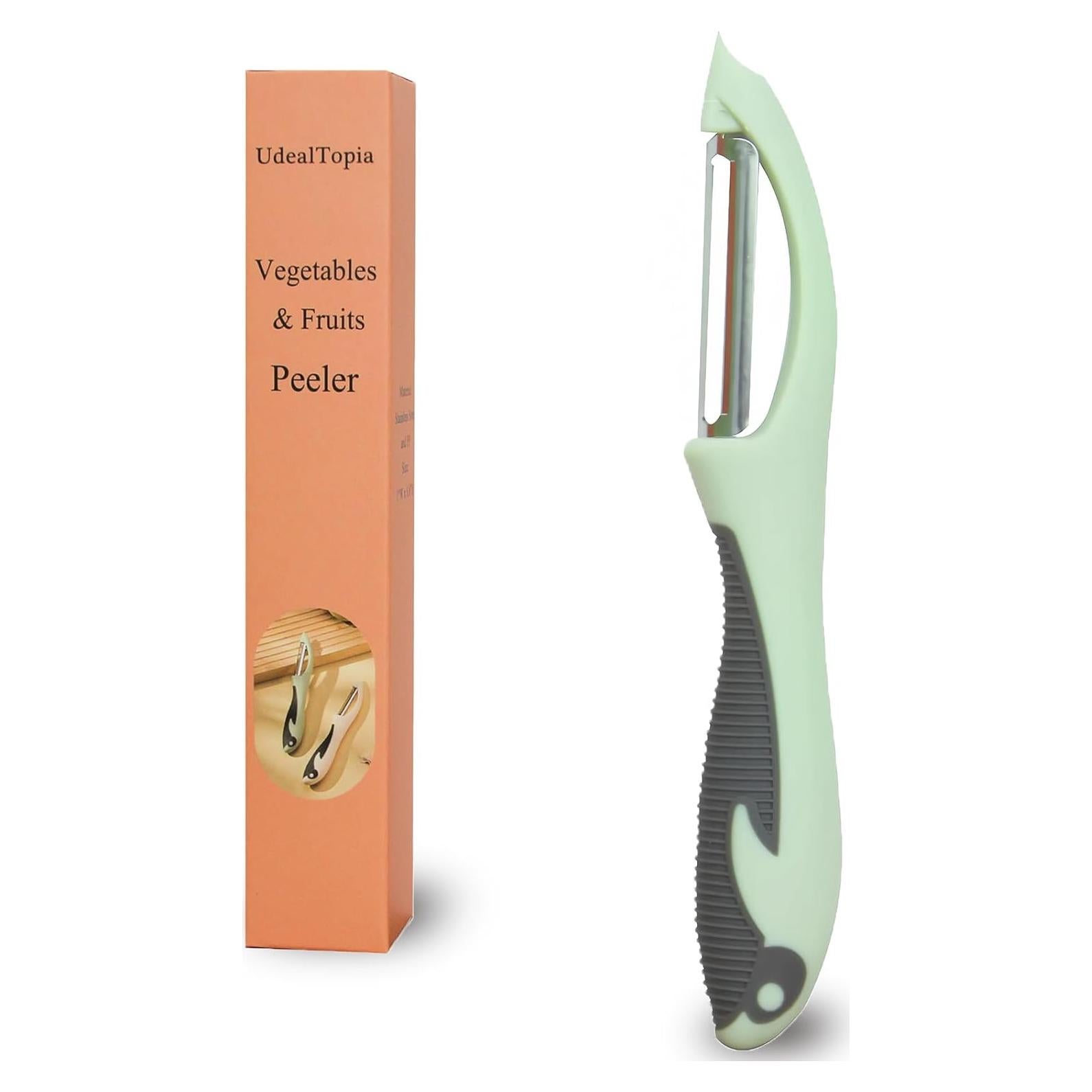 Pelador de Verduras y Frutas UdealTopia Acero Inoxidable Verde