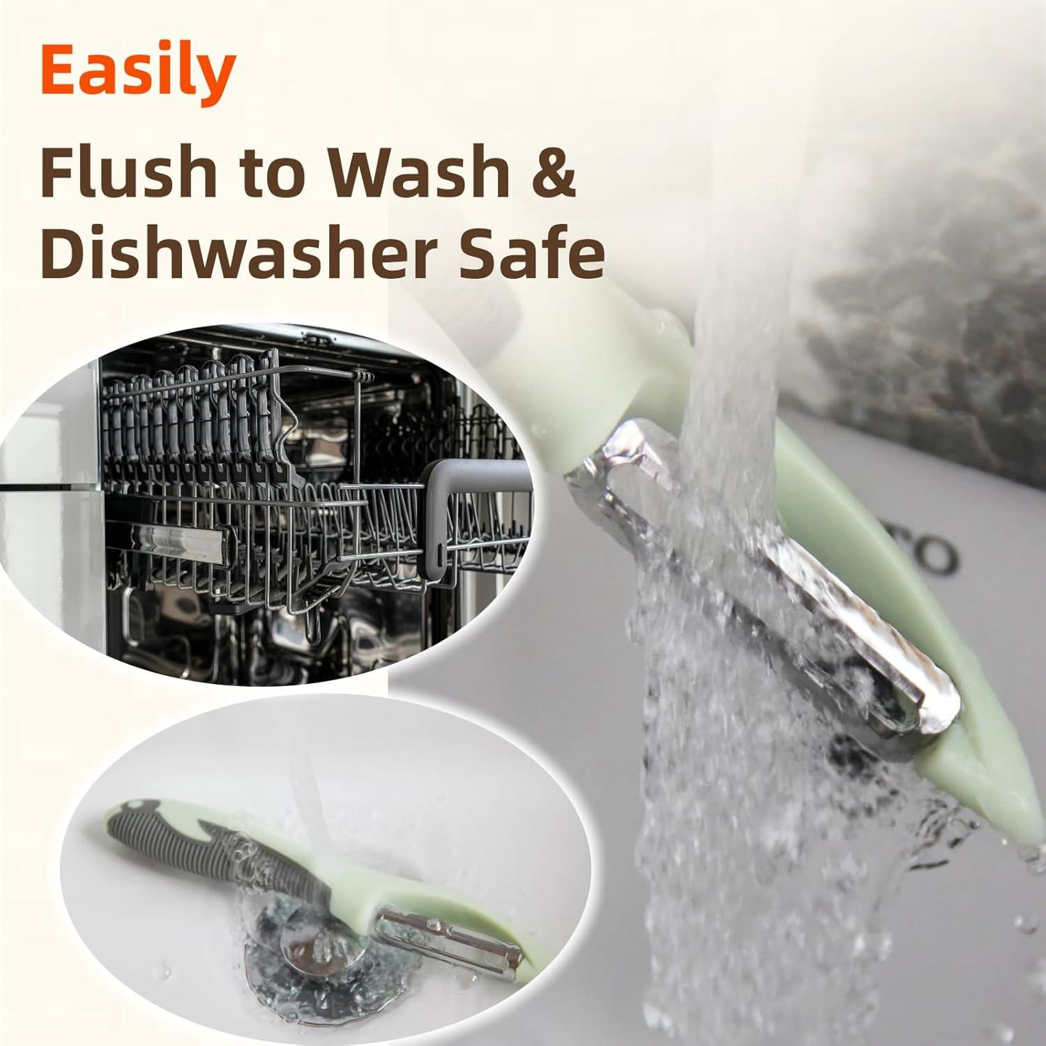 Pelador de Verduras y Frutas UdealTopia Acero Inoxidable Verde