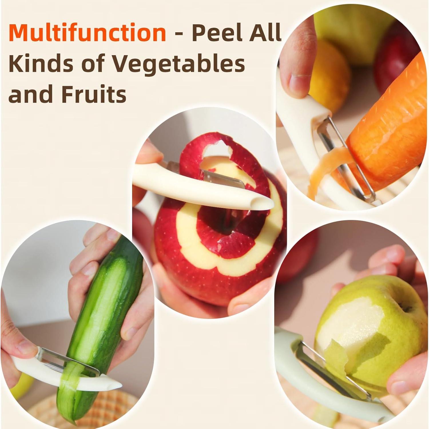 Pelador de Verduras y Frutas UdealTopia Acero Inoxidable Verde