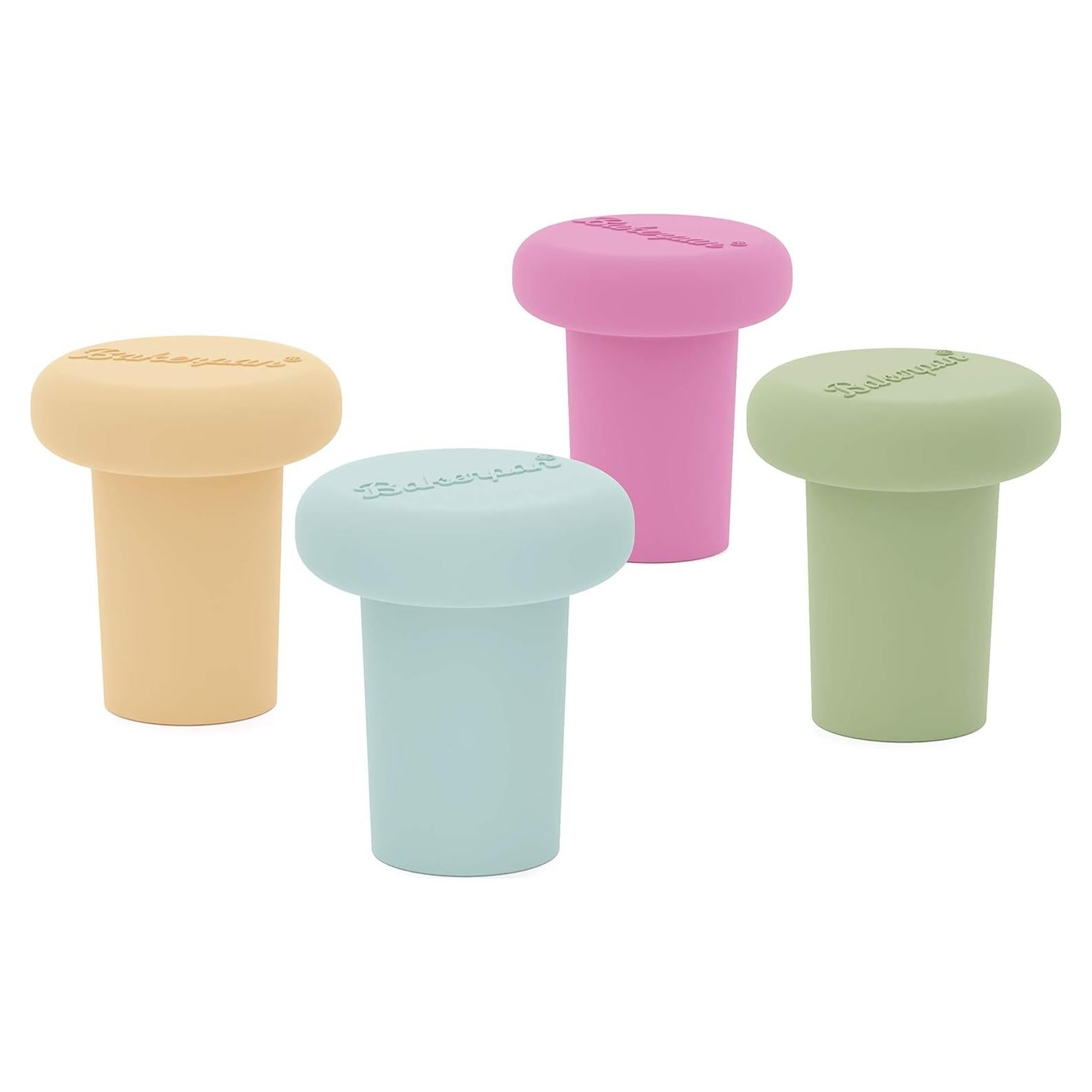 Set de 4 Tapones de Silicona Bakerpan para Botellas de Vino