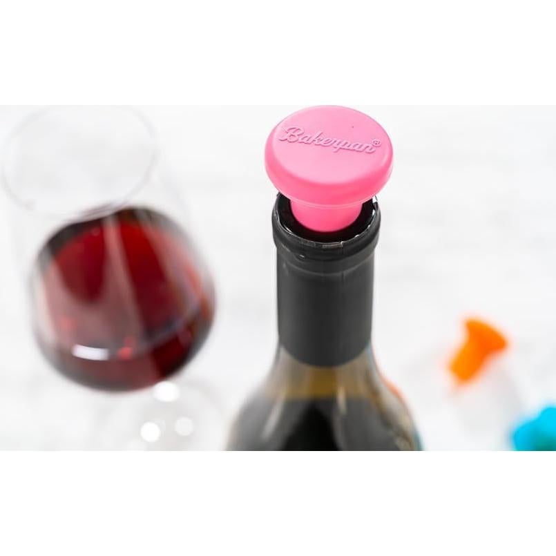 Set de 4 Tapones de Silicona Bakerpan para Botellas de Vino