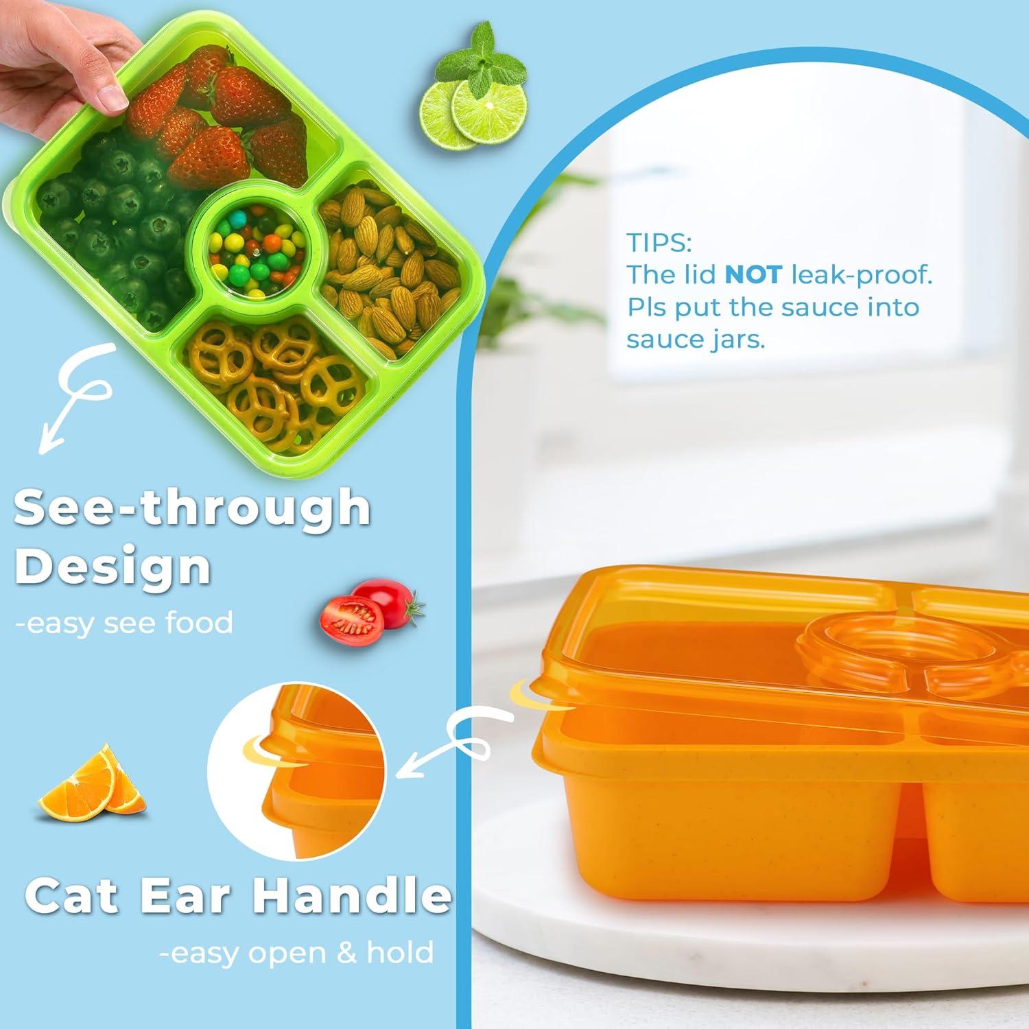 Juego de 4 Contenedores Bento GadgBlizza 1000 ml Apilables