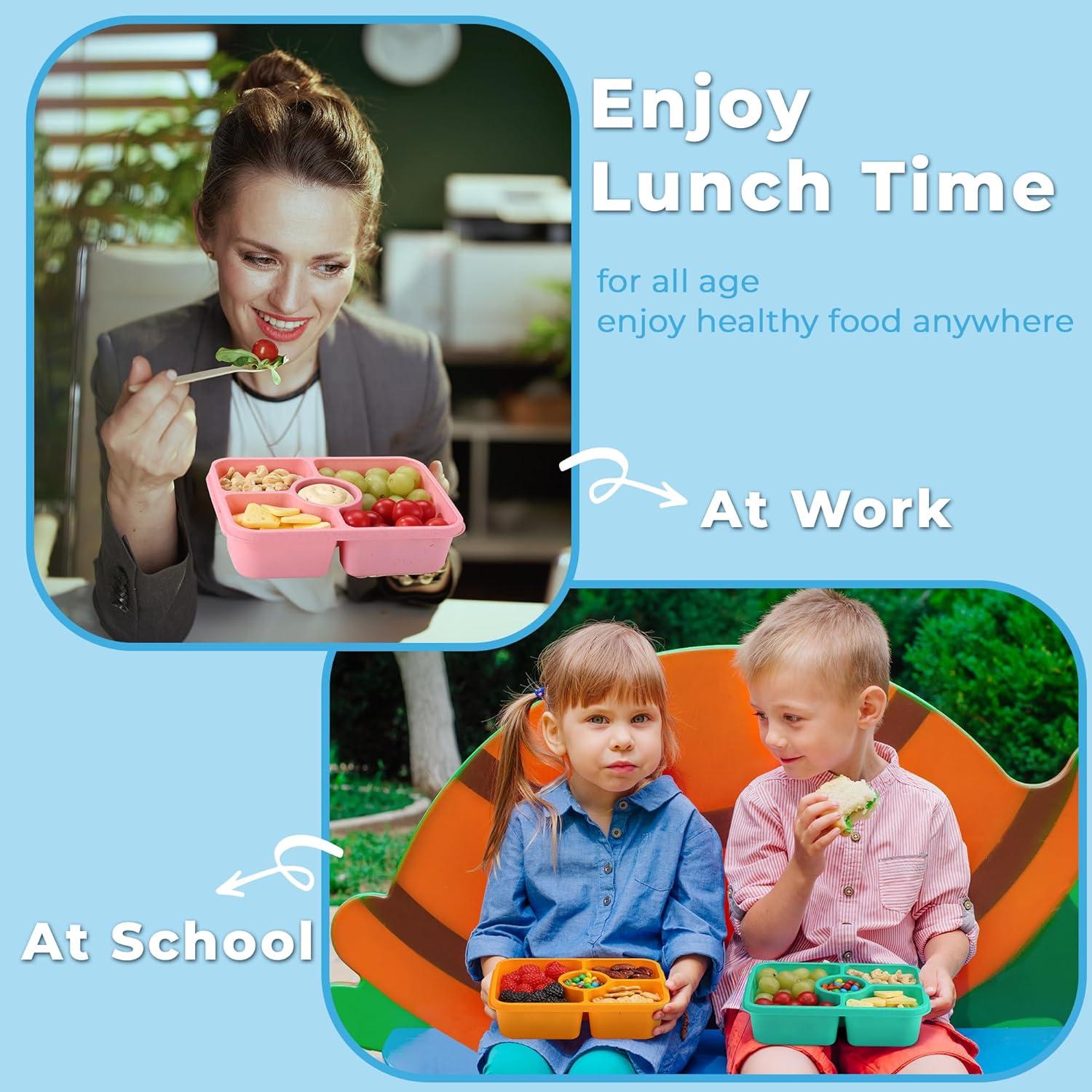 Juego de 4 Contenedores Bento GadgBlizza 1000 ml Apilables