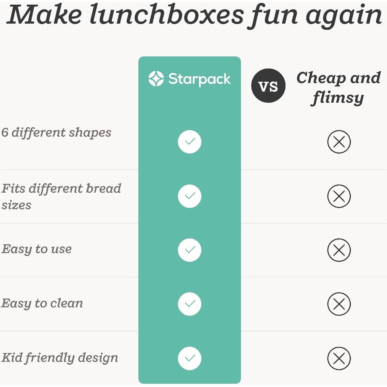 Set de 6 Cortadores y Selladores de Sándwiches StarPack