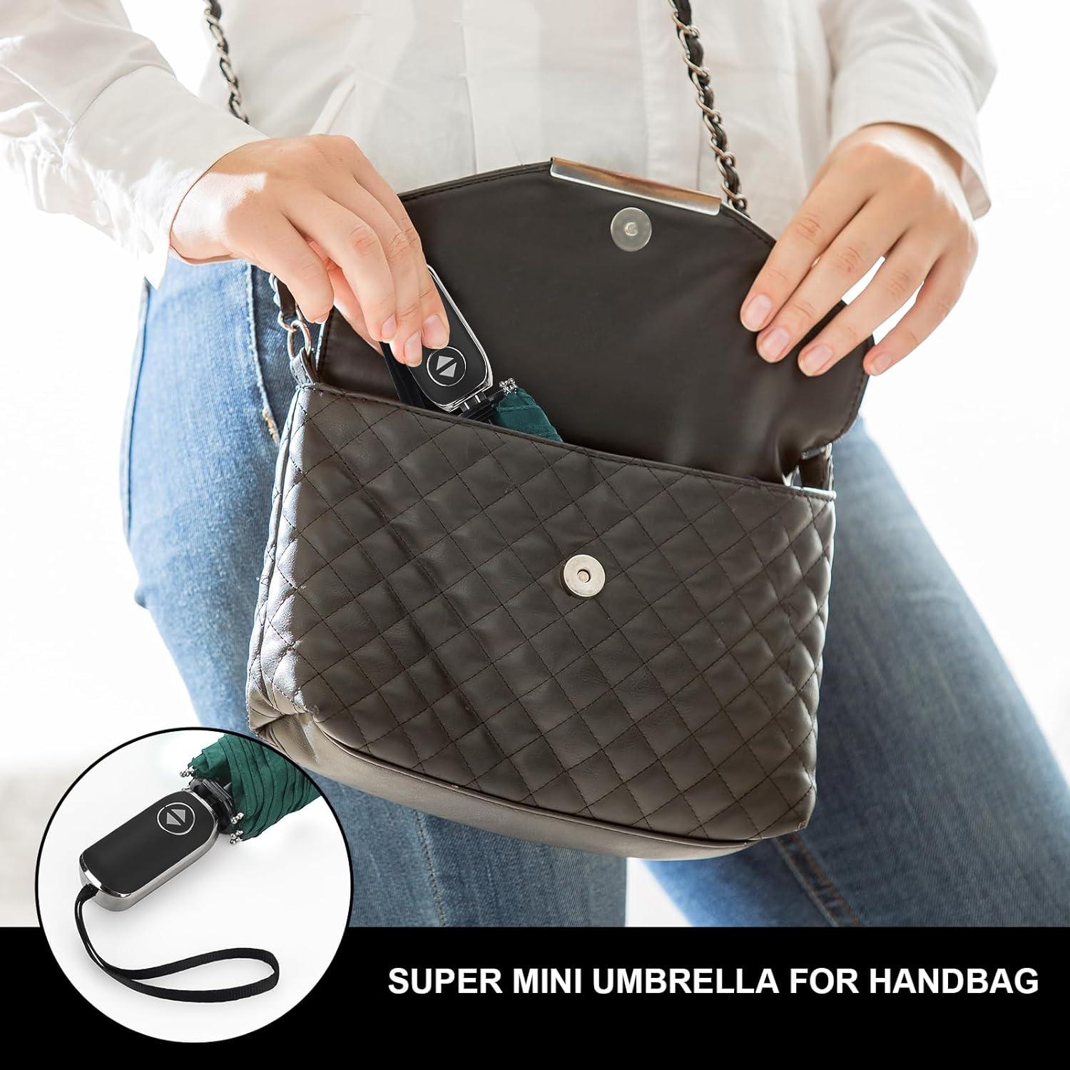 Paraguas Compacto LEAGERA Mini Plegable Impermeable 42cm