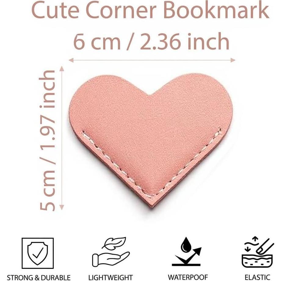 Marcadores de Corazón de Cuero OXIHOUSE&CO - Set de 6 Piezas