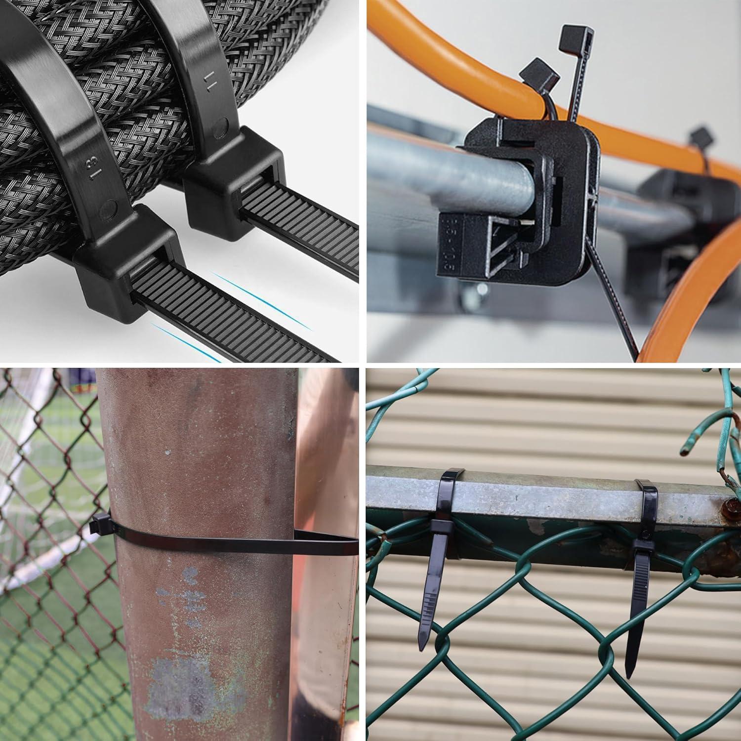 Bridas de Plástico SUPOLOGY 100PCS 12+22" Alta Resistencia 250LBS