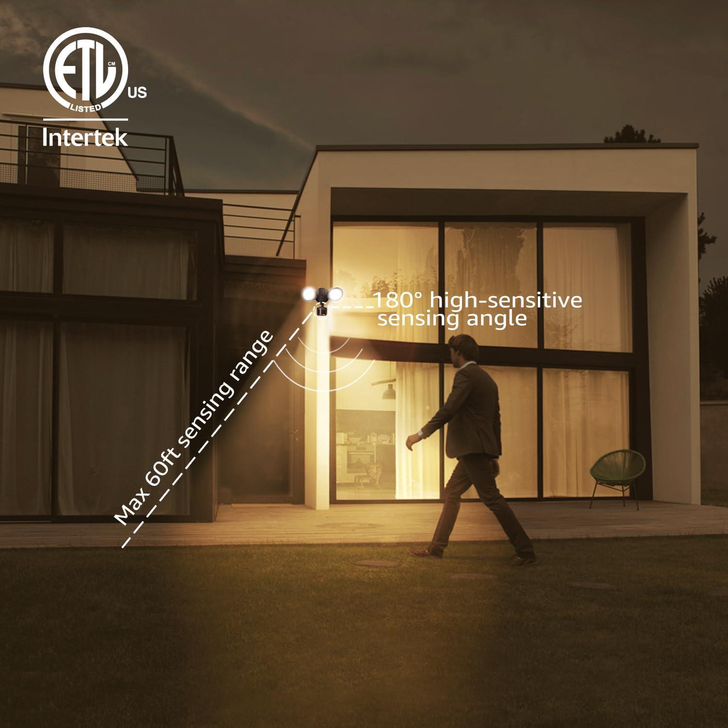 Luz de Inundación LED LEONLITE con Sensor de Movimiento 1400lm