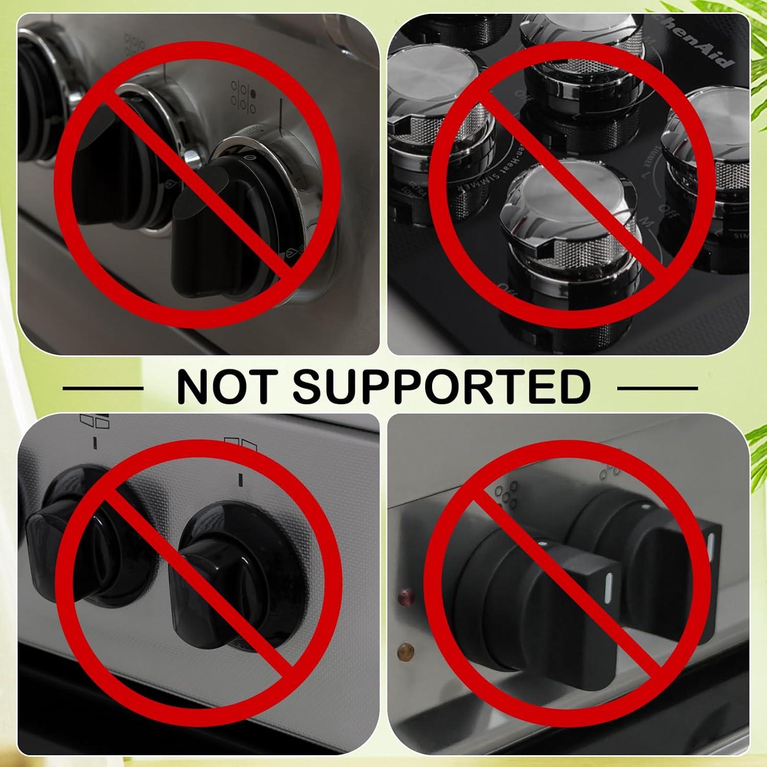 Cubiertas de Seguridad para Perillas de Estufa - 5 Pzas - Negro